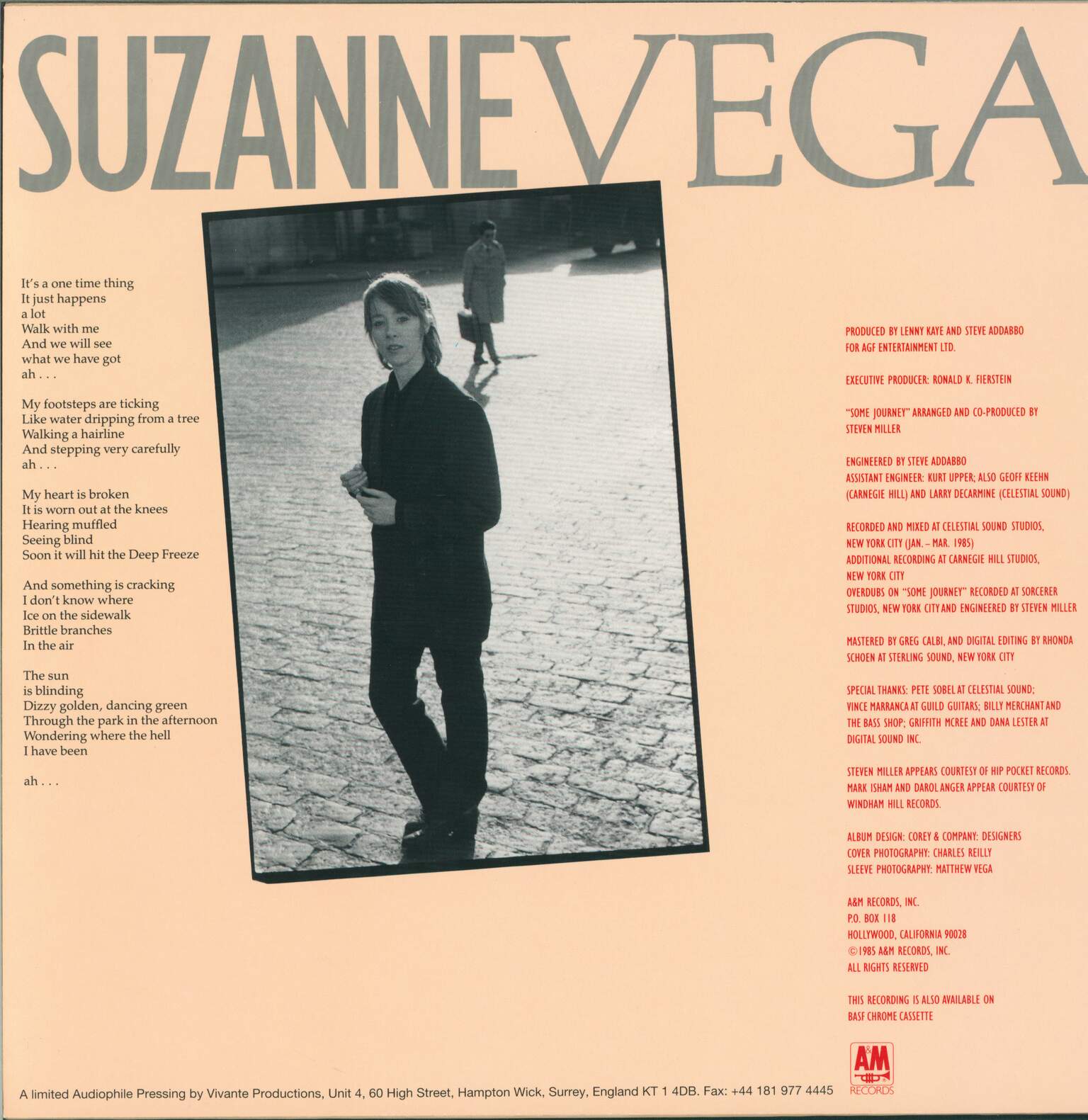 Suzanne Vega: Suzanne Vega, 1×LP (Vinyl)