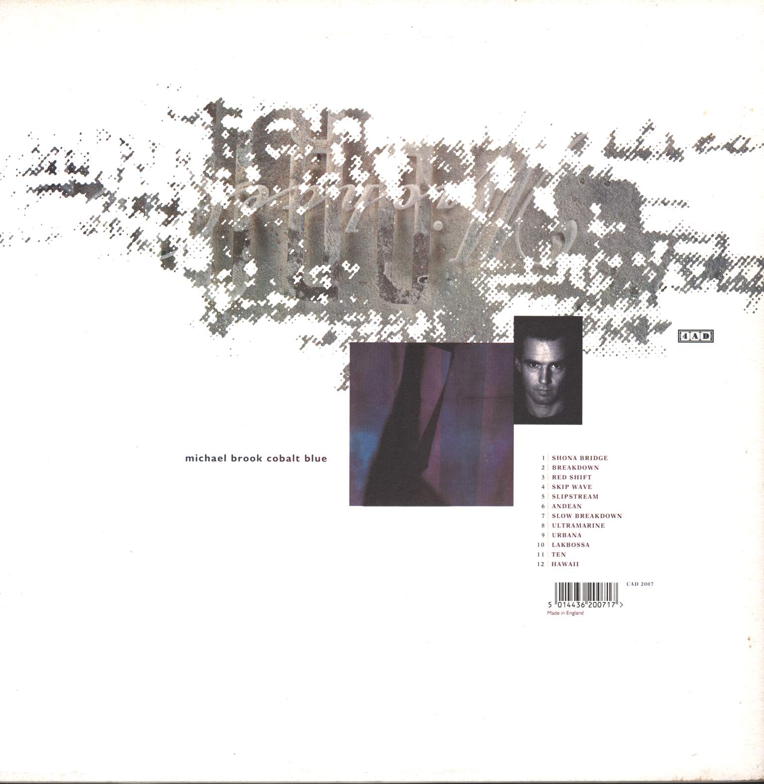 Michael Brook: Cobalt Blue, 1×LP (Vinyl)