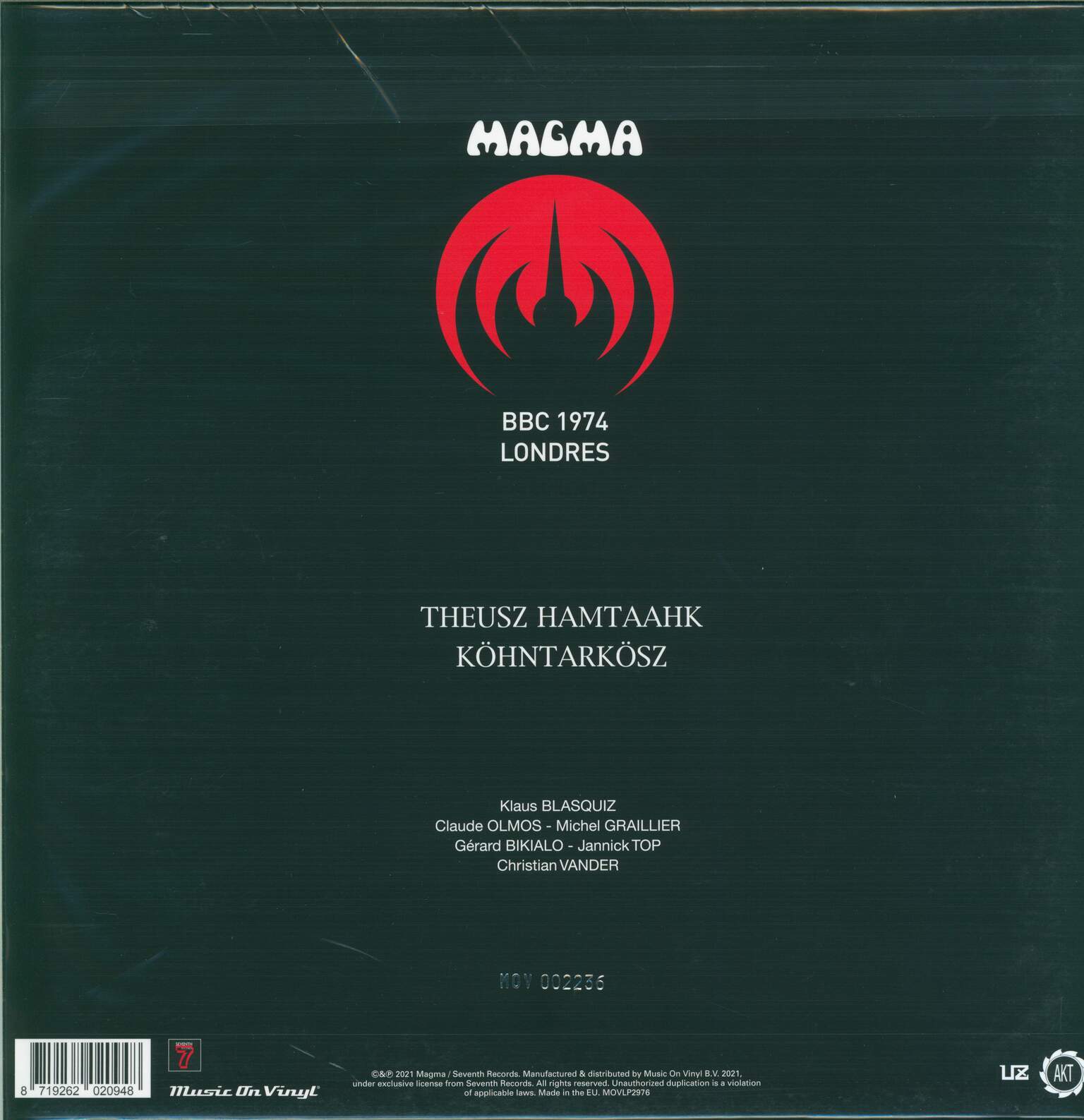 Magma: BBC 1974 Londres, 2×LP (Vinyl)