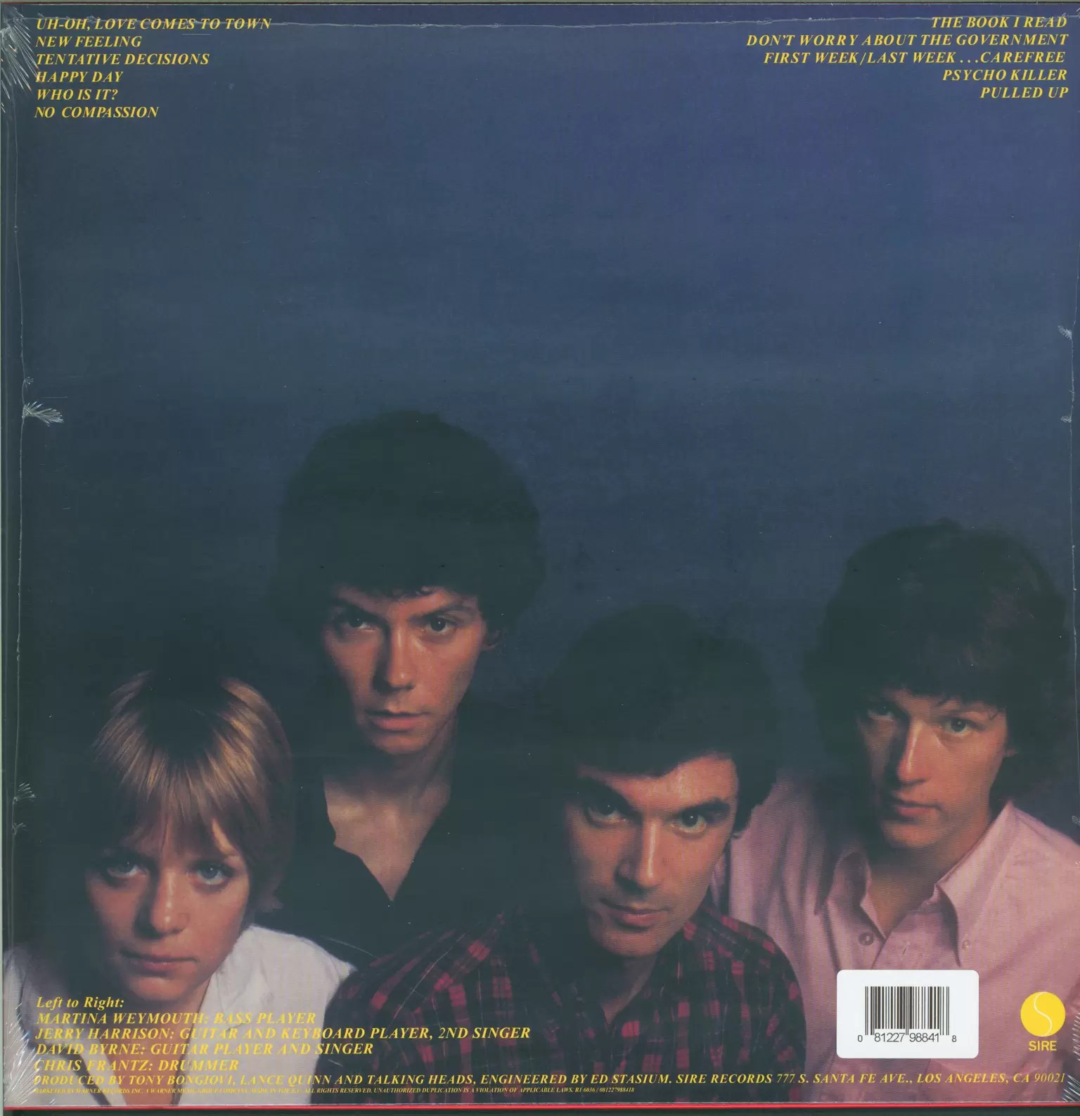 Talking Heads: Talking Heads: 77, 1×LP (Vinyl)