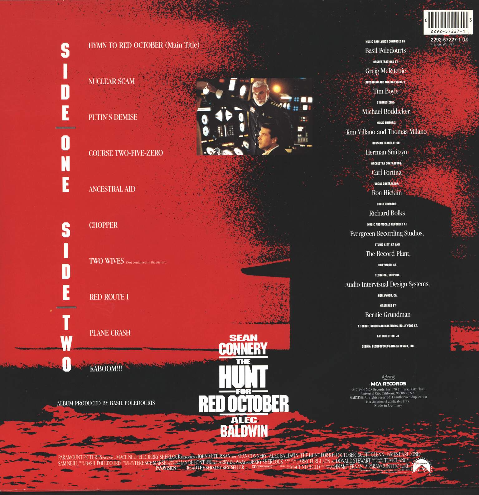 Basil Poledouris: The Hunt For Red October (Music From The Original Motion Picture Soundtrack), 1×LP (Vinyl)