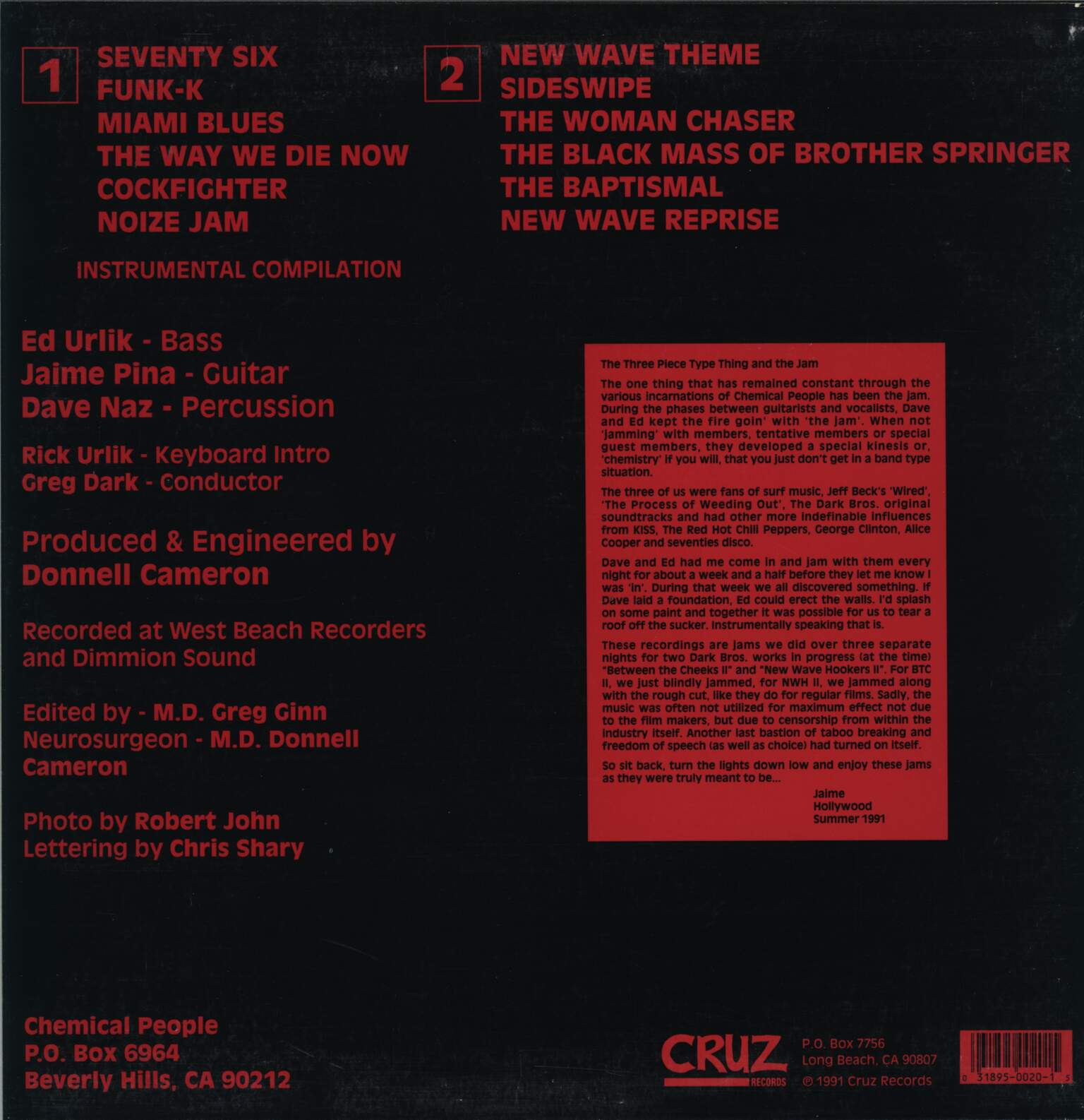 Chemical People: Soundtracks, 1×LP (Vinyl)
