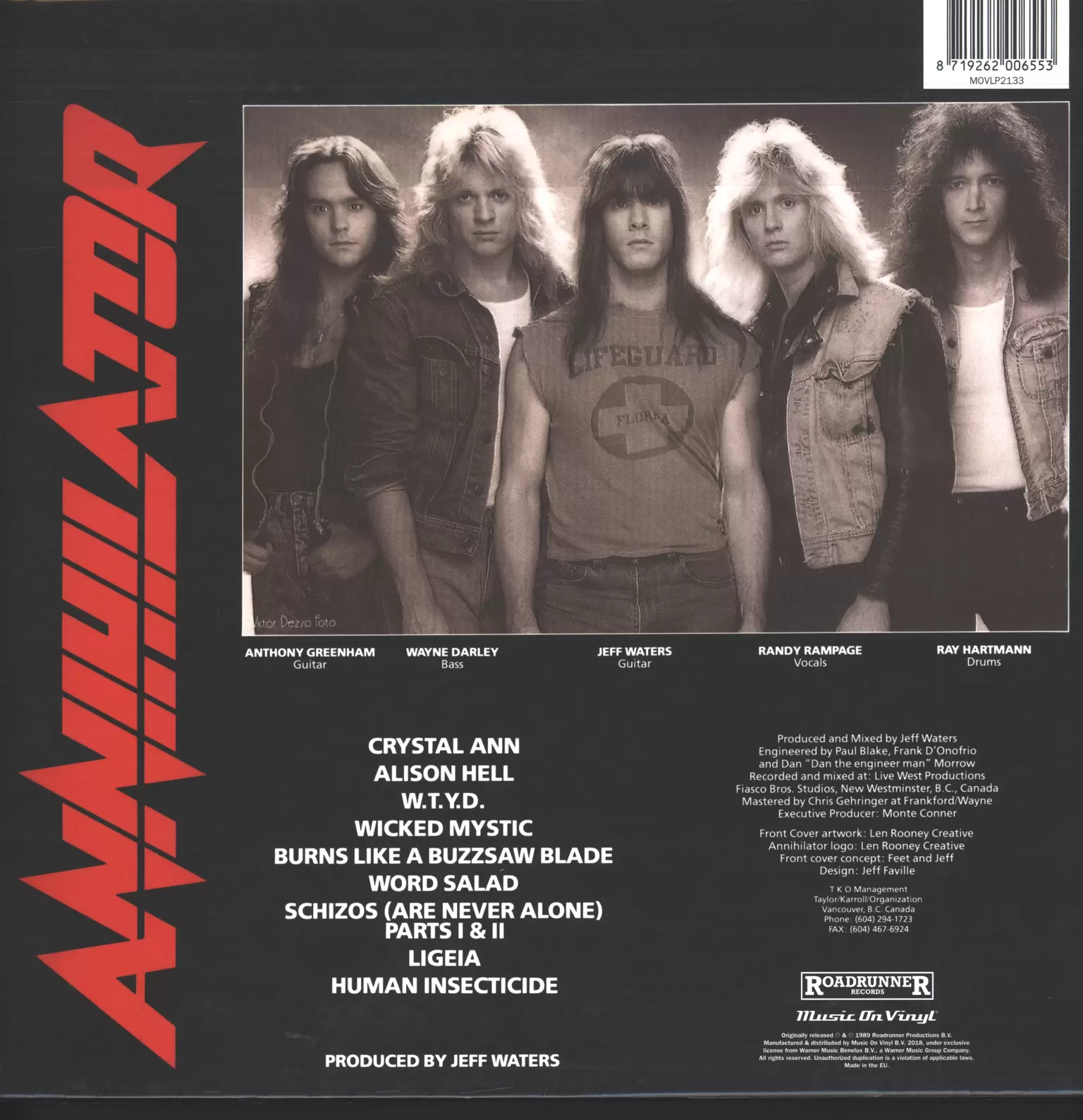 Annihilator: Alice In Hell, 1×LP (Vinyl)