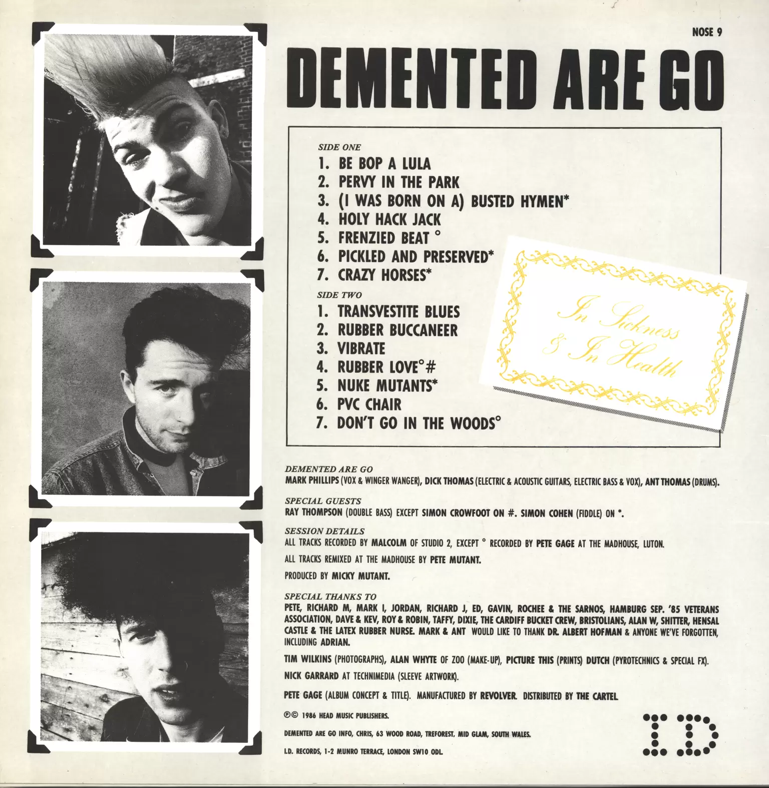 Demented Are Go: In Sickness & In Health, 1×LP (Vinyl)