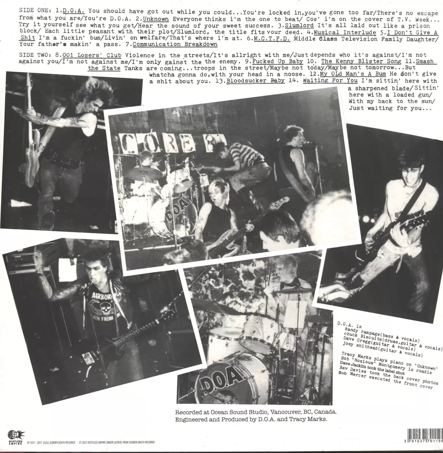 D.O.A.: Hardcore '81, 1×LP (Vinyl)