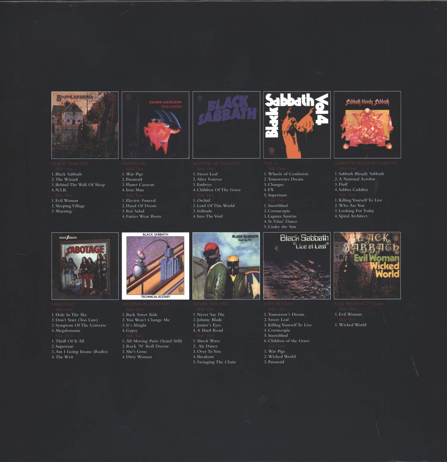 Black Sabbath: The Vinyl Collection 1970-1978, 9×LP (Vinyl), 1×7" Single (Vinyl)