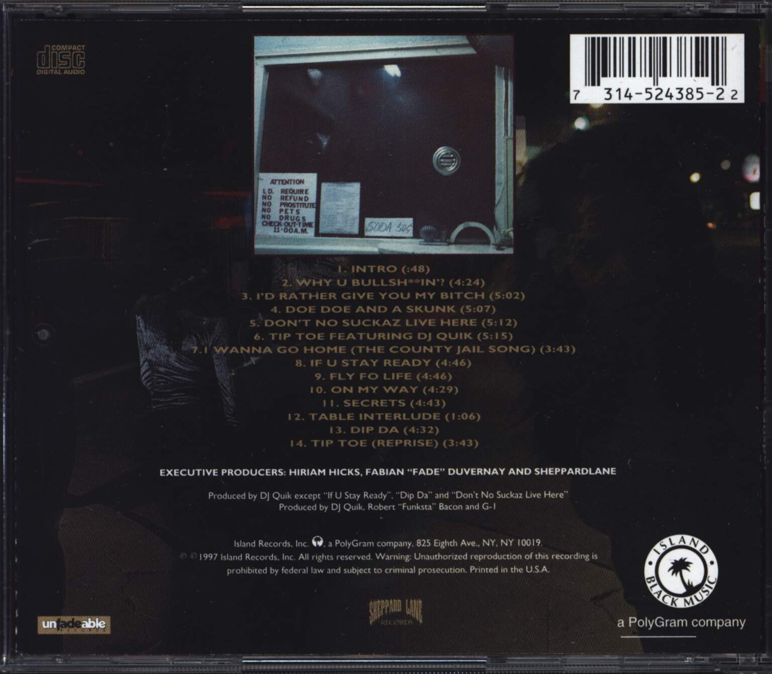 Suga Free: Street Gospel, 1×CD