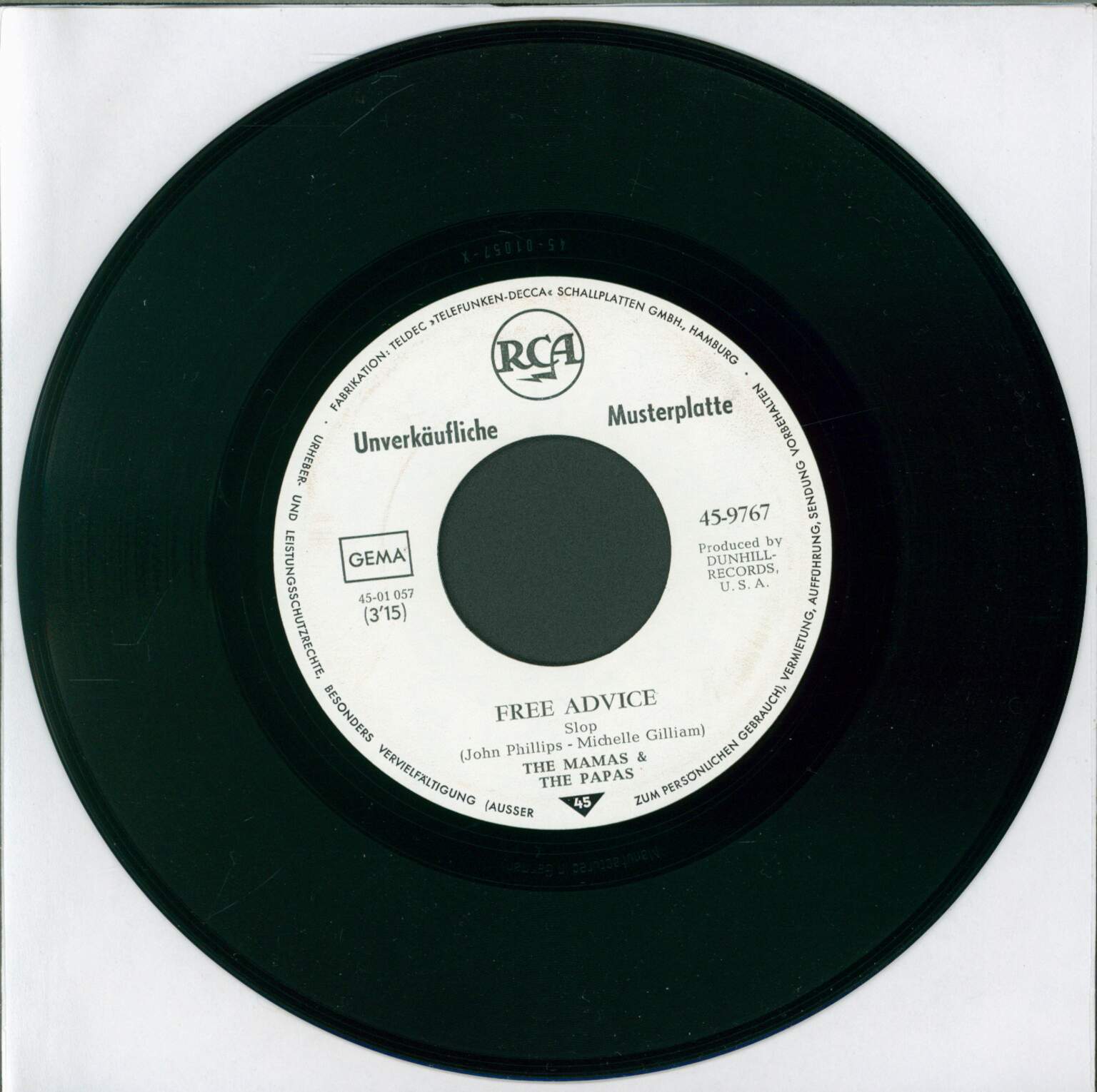 The Mamas & The Papas: Dedicated To The One I Love, 1×7" Single (Vinyl)