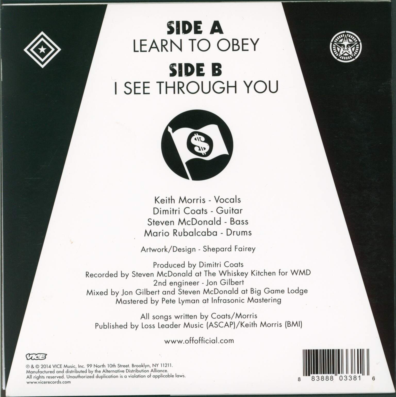 Off!: Learn To Obey, 1×7" Single (Vinyl)