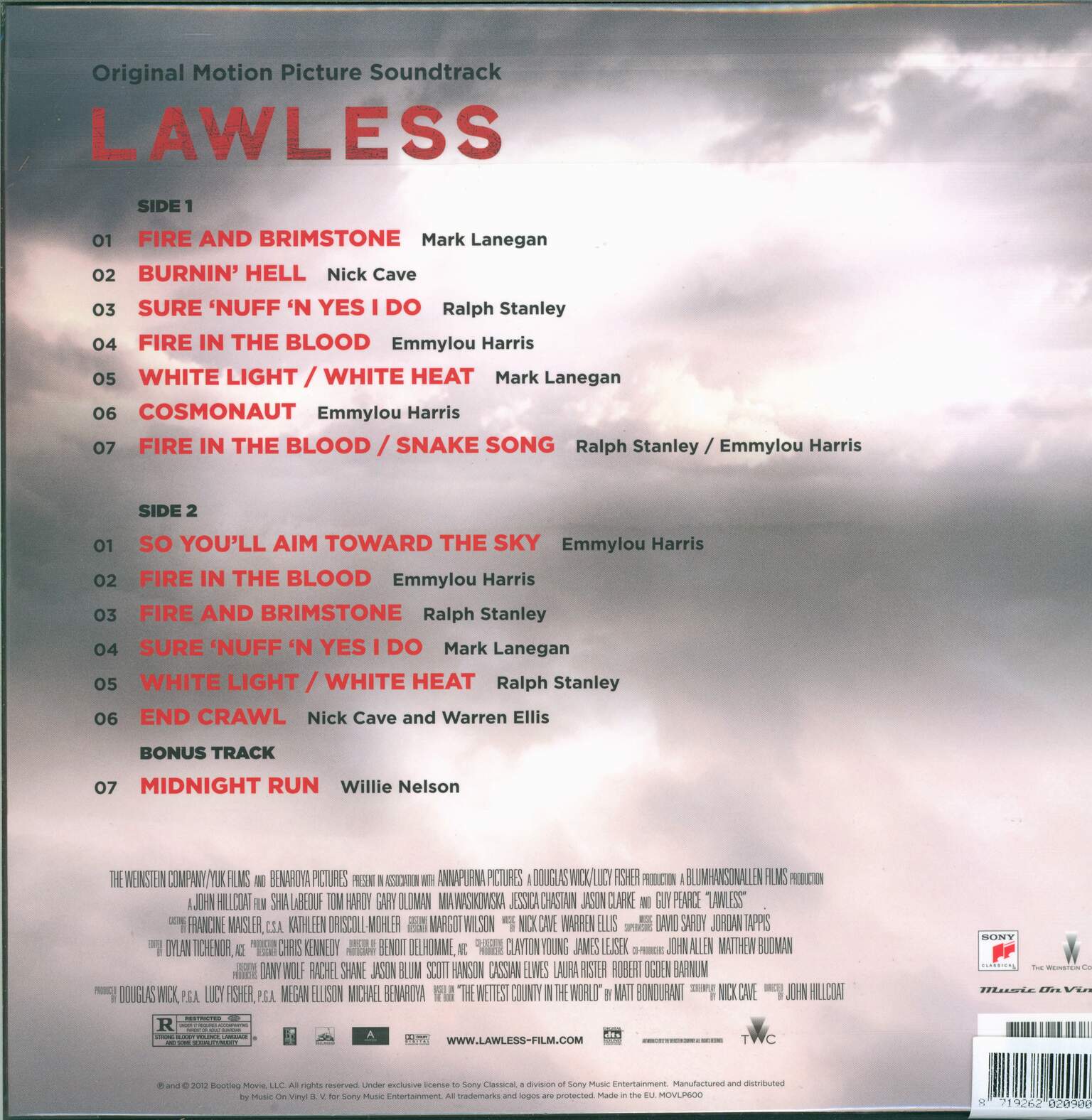 Nick Cave & Warren Ellis: Present: Lawless - Original Motion Picture Soundtrack, 1×LP (Vinyl)