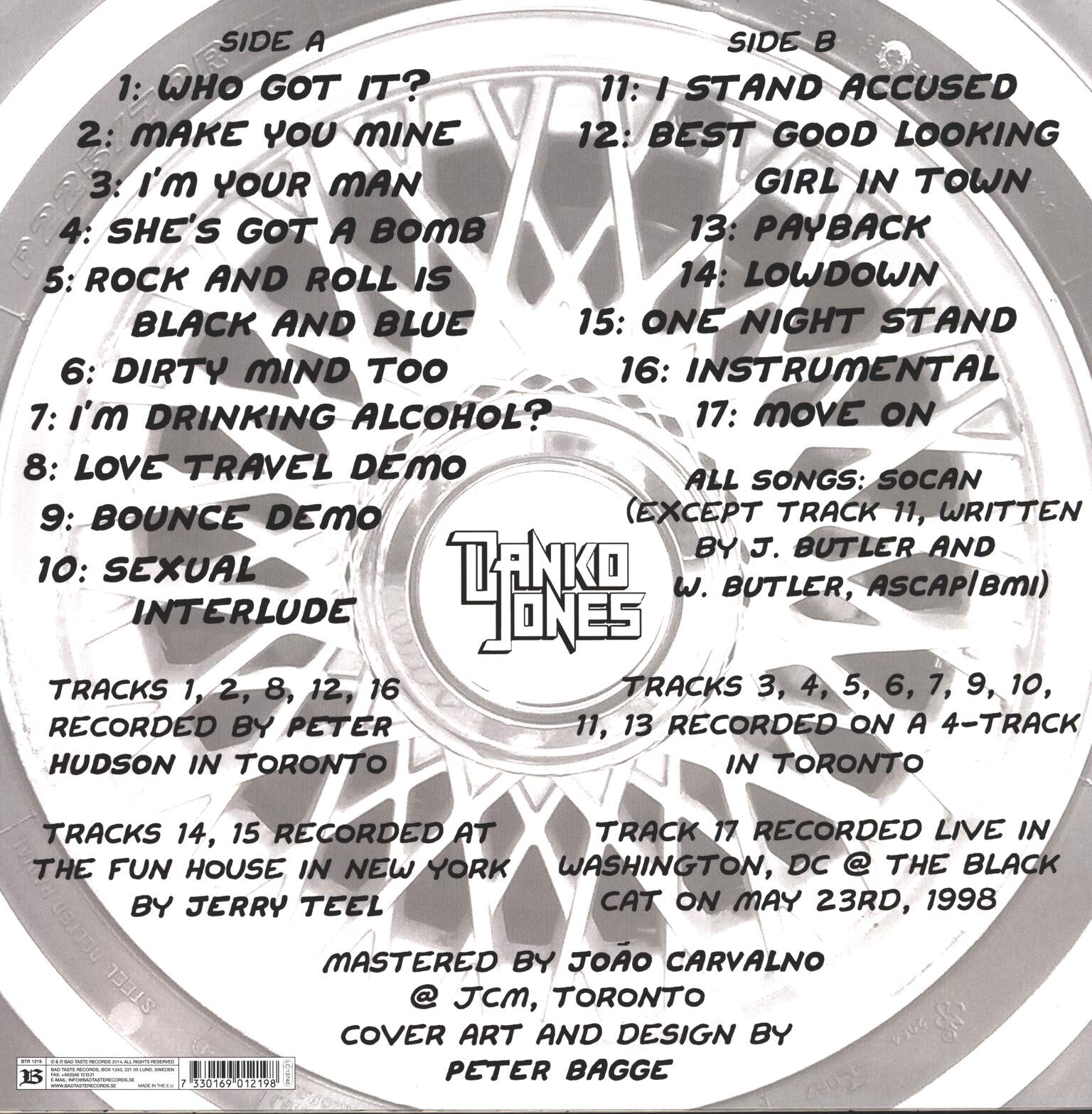 Danko Jones: Garage Rock! (A Collection Of Lost Songs From 1996 - 1998), 1×LP (Vinyl)