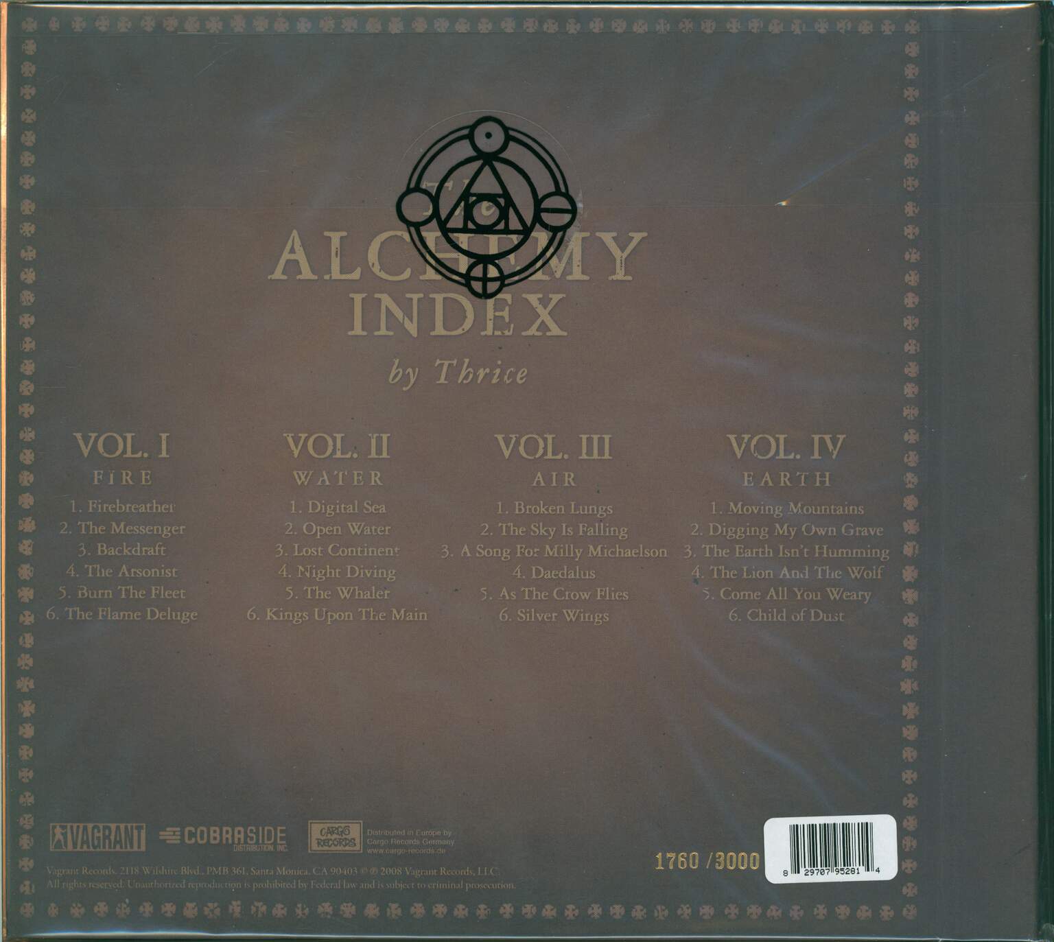 Thrice: The Alchemy Index, 1×10" Vinyl EP, 1×10" Vinyl EP, 1×10" Vinyl EP, 1×10" Vinyl EP