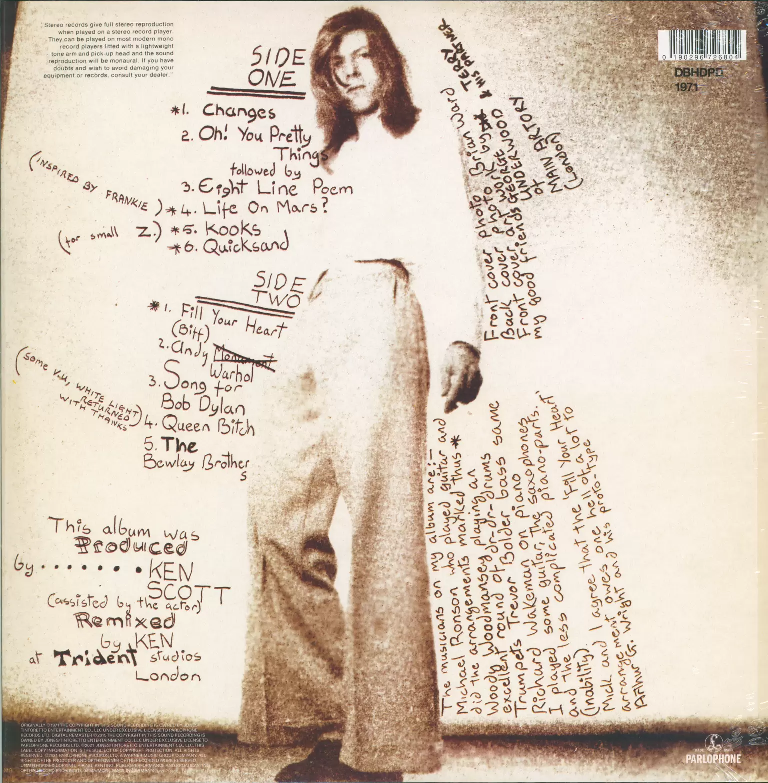 David Bowie: Hunky Dory, 1×LP (Vinyl)