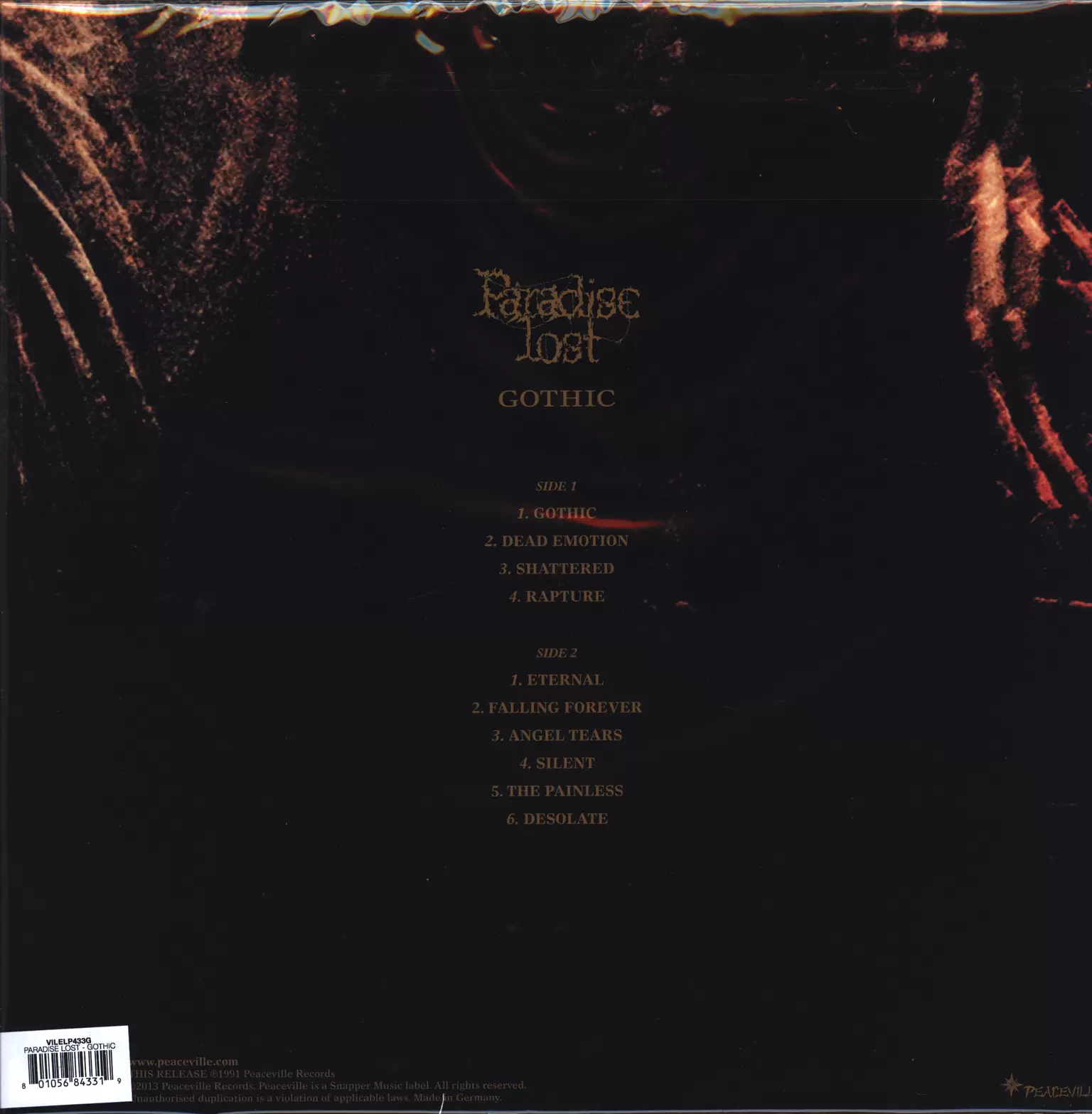 Paradise Lost: Gothic, 1×LP (Vinyl)