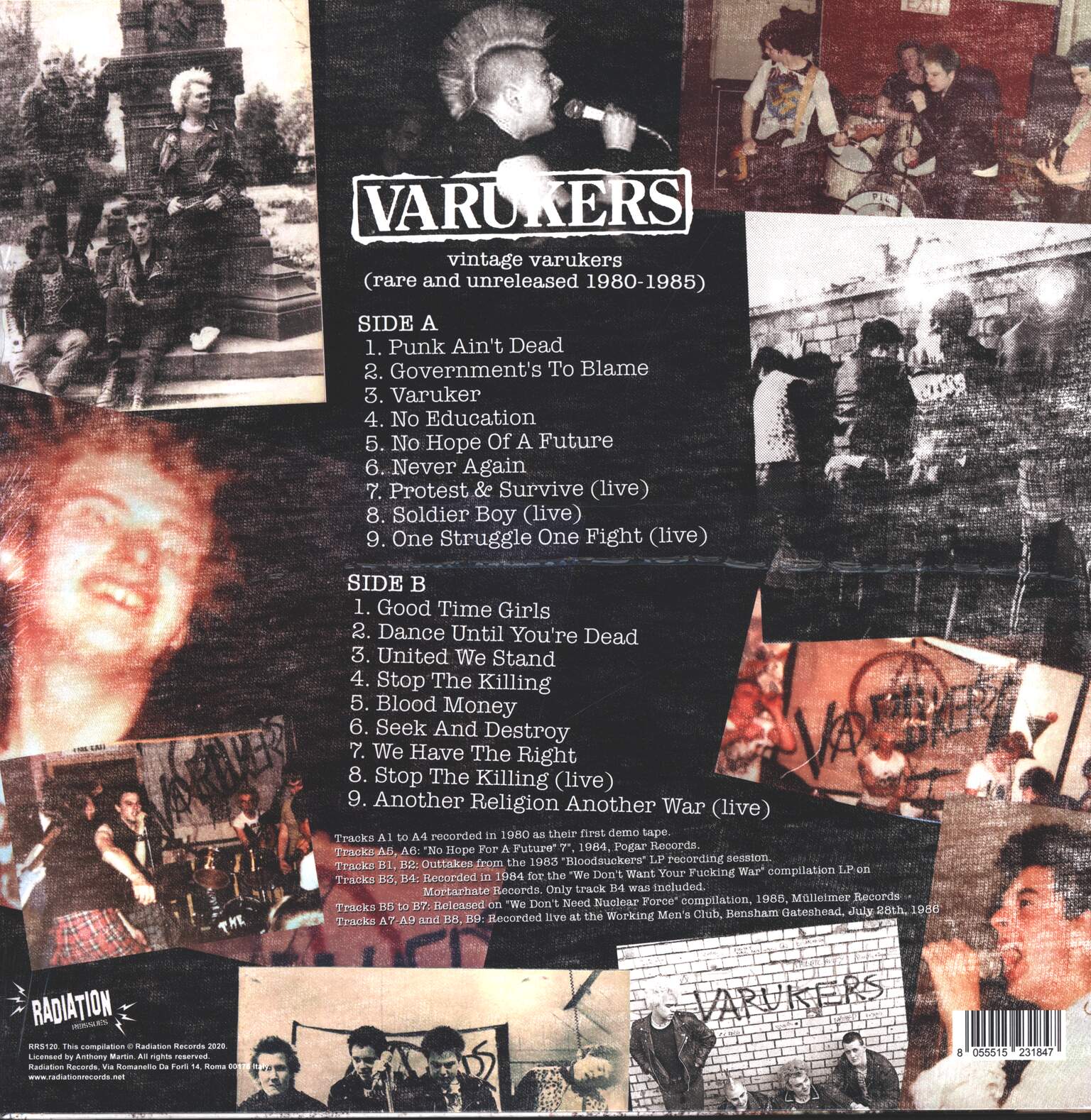 The Varukers: Vintage Varukers - Rare And Unreleased - 1980 - 1985, 1×LP (Vinyl)