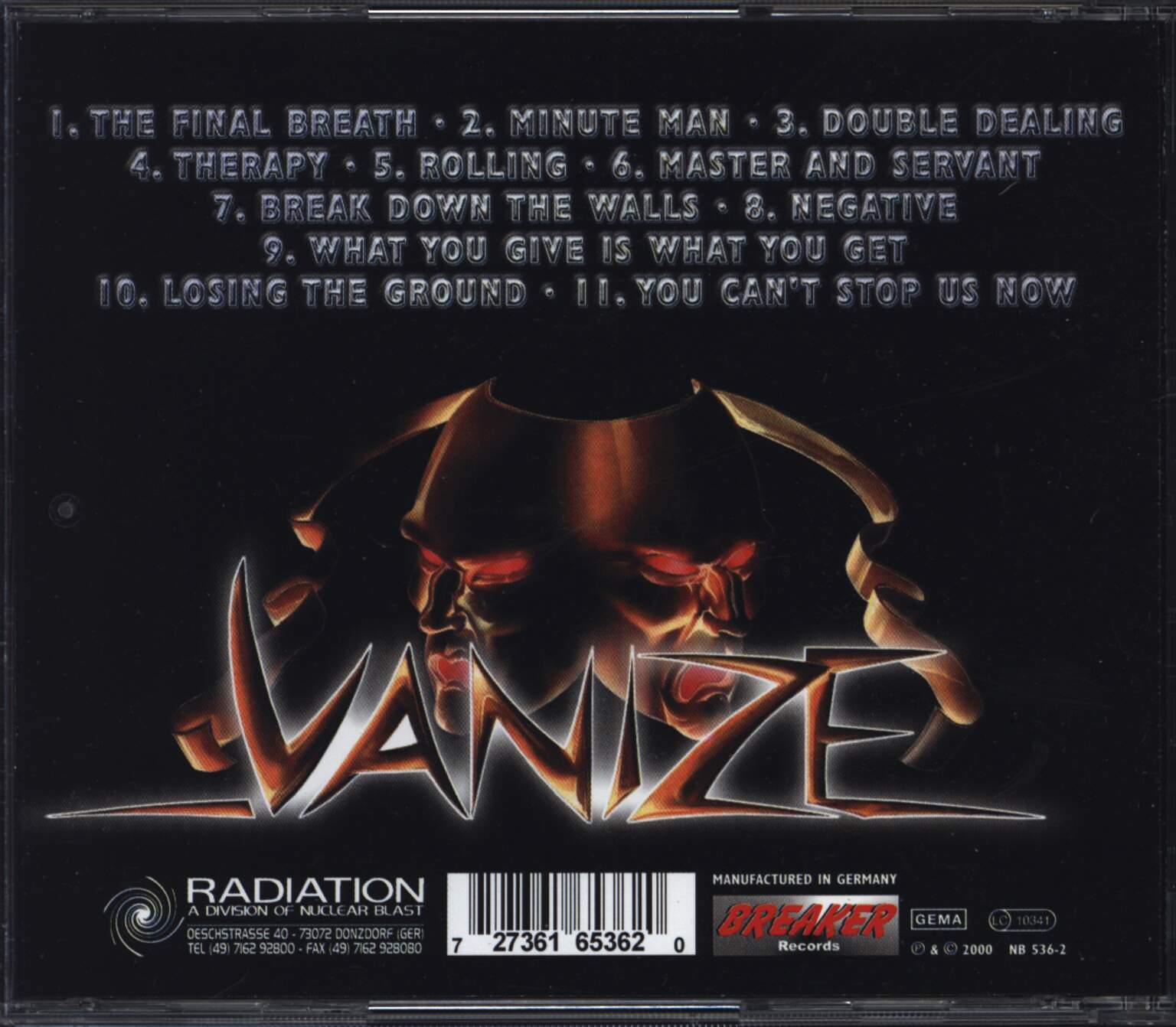 Vanize: Highproof, 1×CD