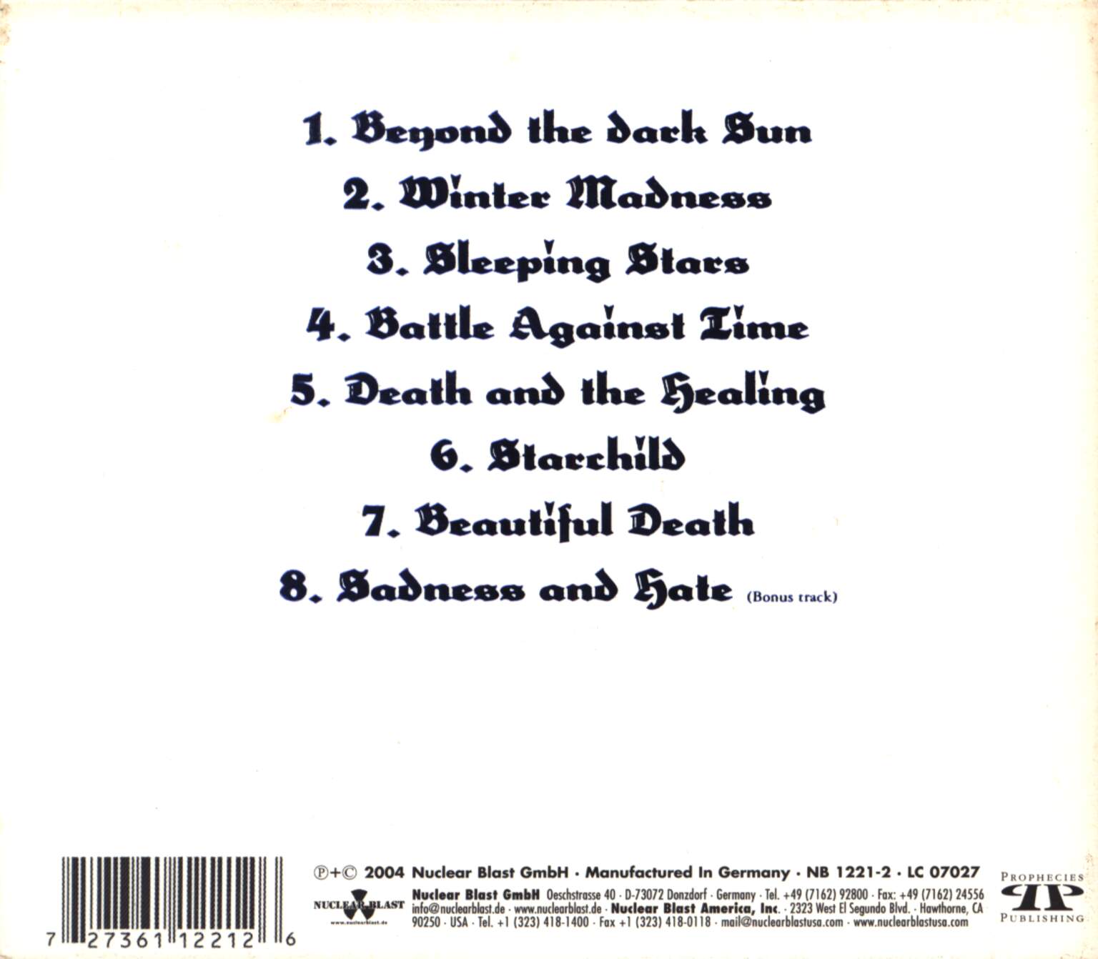Wintersun: Wintersun, 1×CD