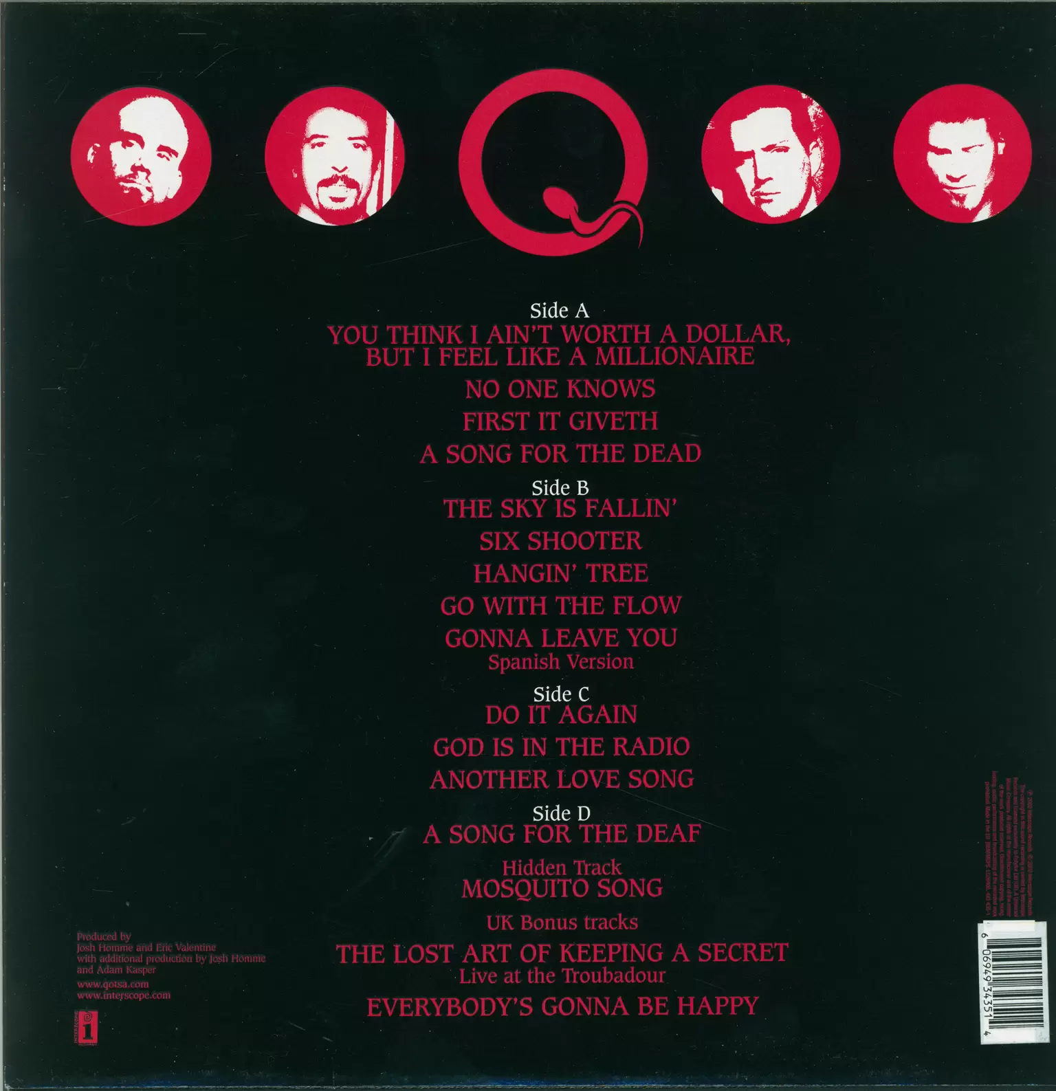 Queens Of the Stone Age: Songs For The Deaf, 2×LP (Vinyl)