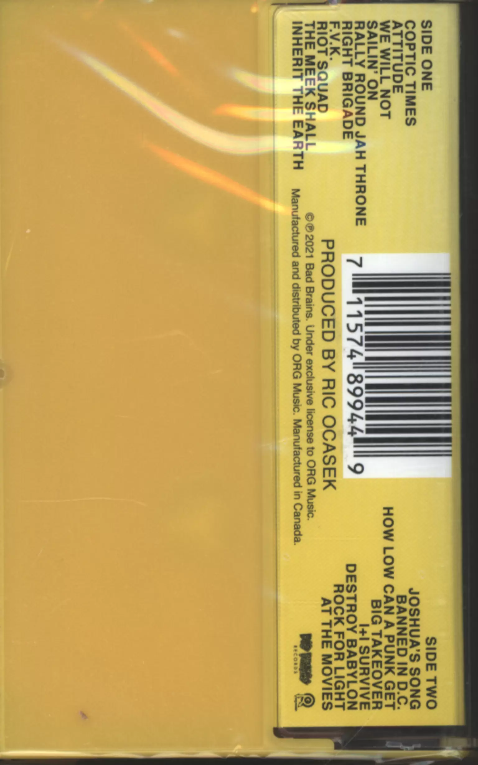 Bad Brains: Rock For Light, 1×Tape
