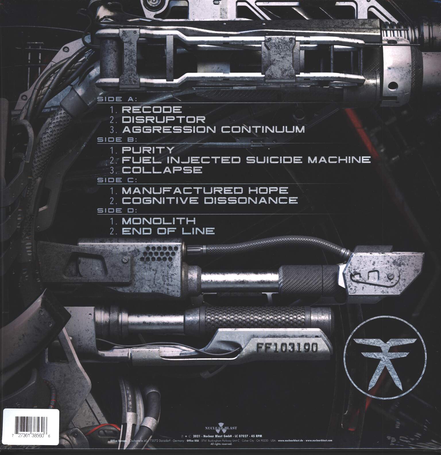 Fear Factory: Aggression Continuum, 2×LP (Vinyl)
