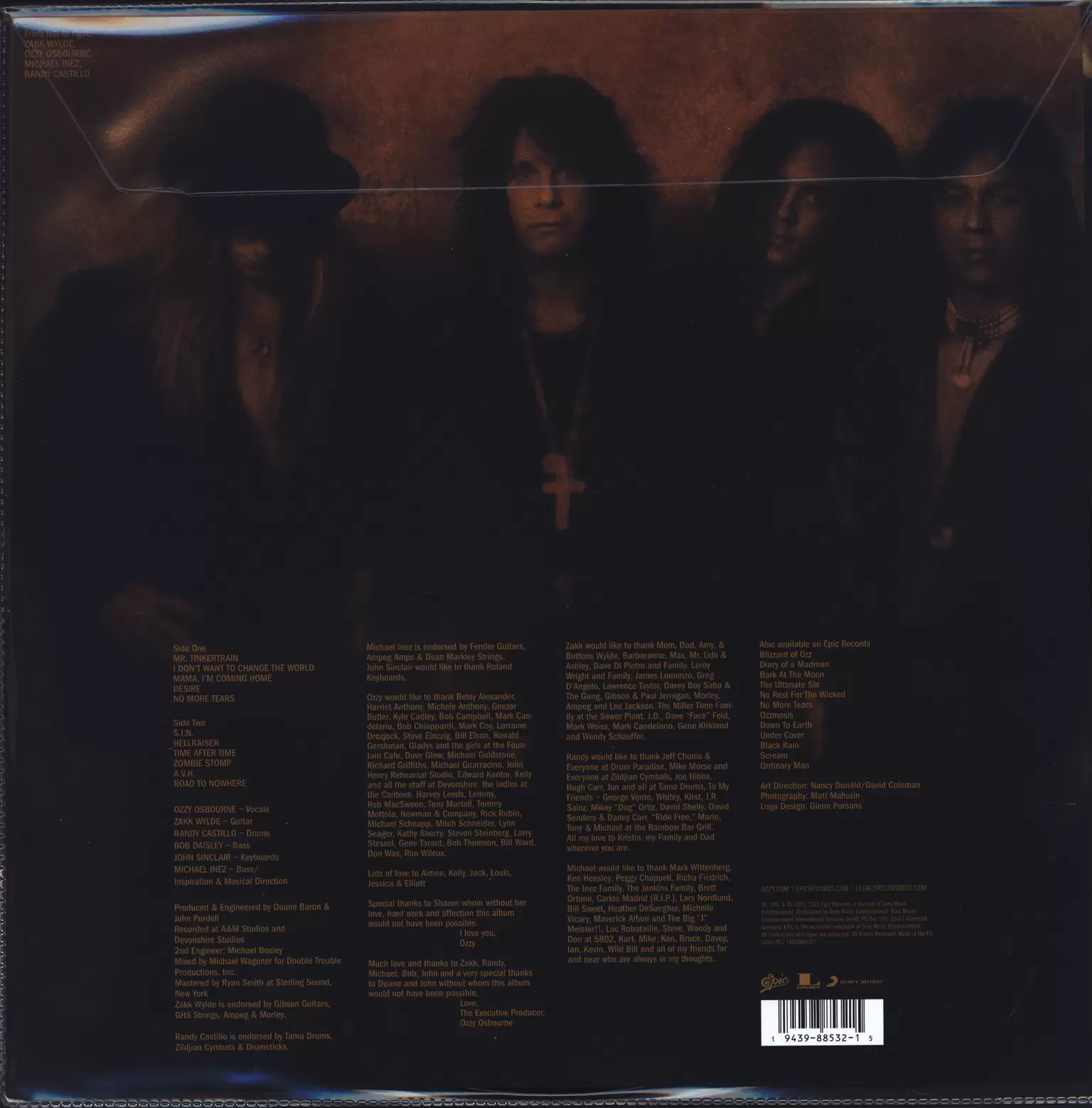 Ozzy Osbourne: No More Tears, 1×LP (Vinyl)