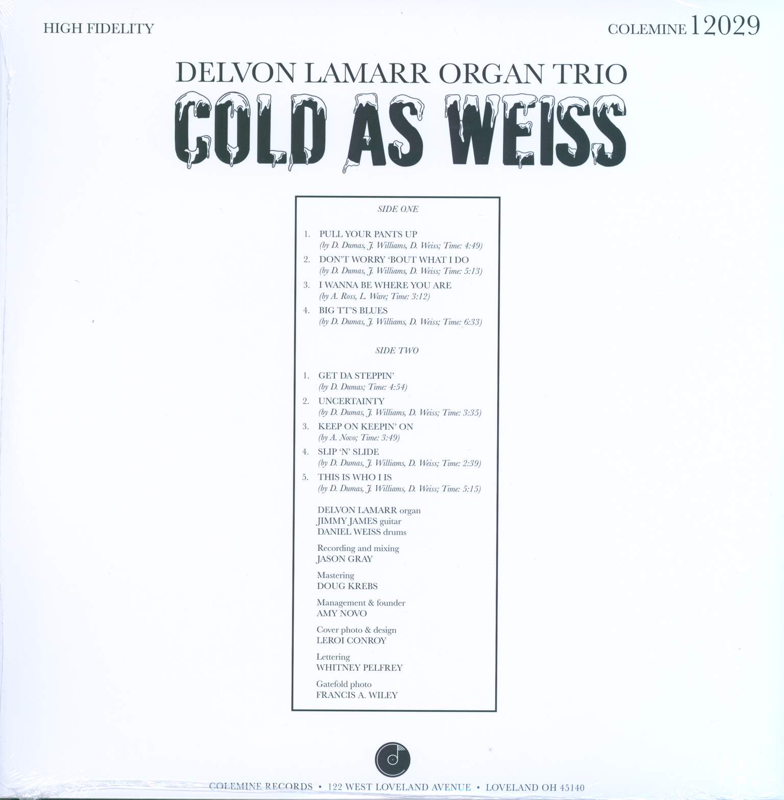 Delvon Lamarr Organ Trio: Cold As Weiss, 1×LP (Vinyl)