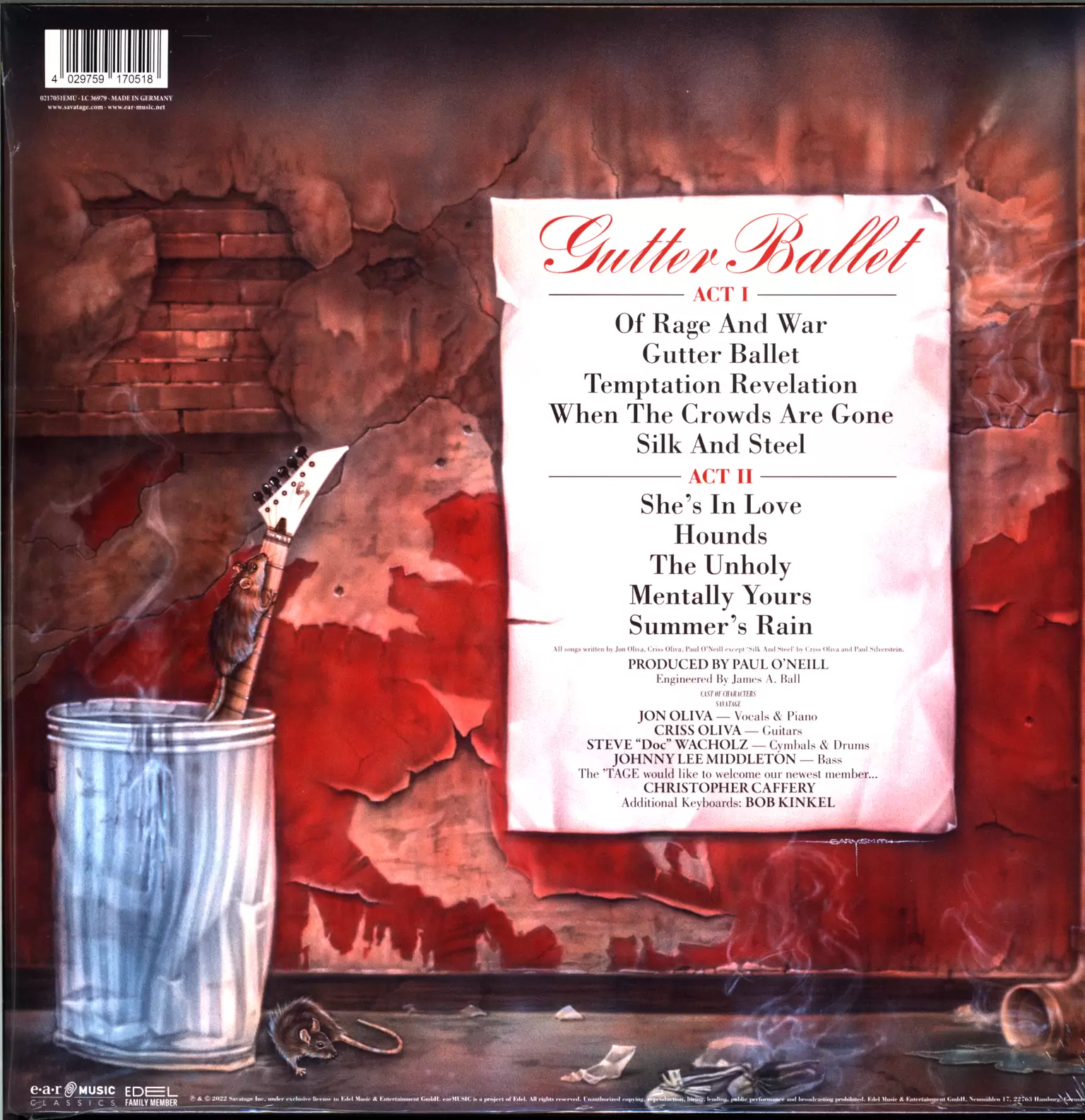 Savatage: Gutter Ballet, 1×LP (Vinyl), 1×10" Vinyl EP