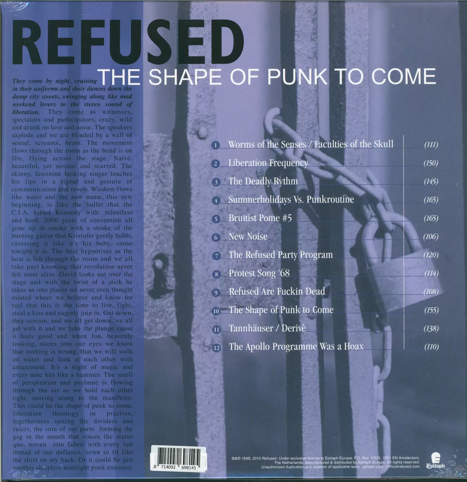 Refused: The Shape Of Punk To Come (A Chimerical Bombination In 12 Bursts), 2×LP (Vinyl)