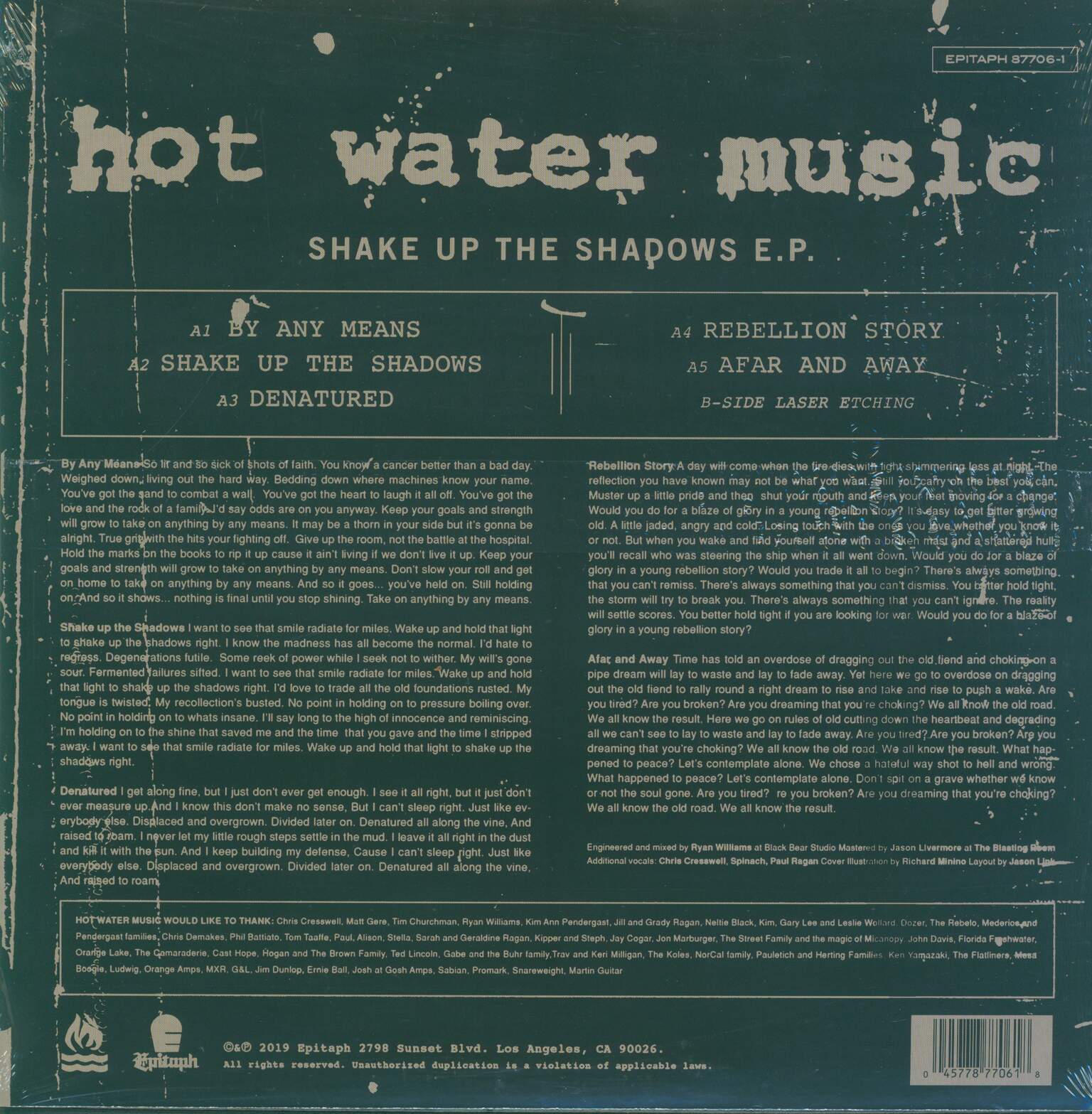 Hot Water Music: Shake Up The Shadows, 1×LP (Vinyl)