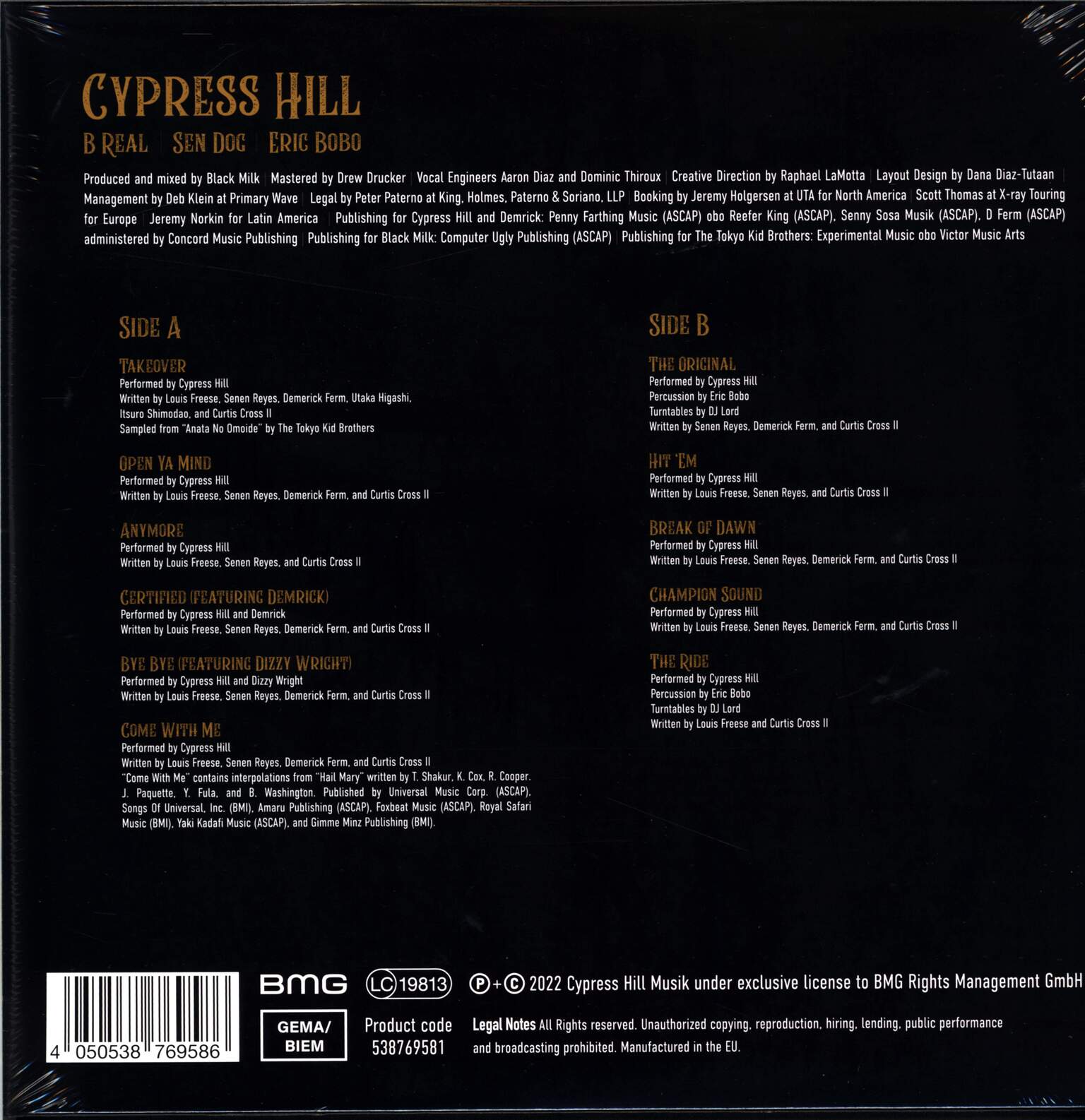 Cypress Hill: Back In Black, 1×LP (Vinyl)