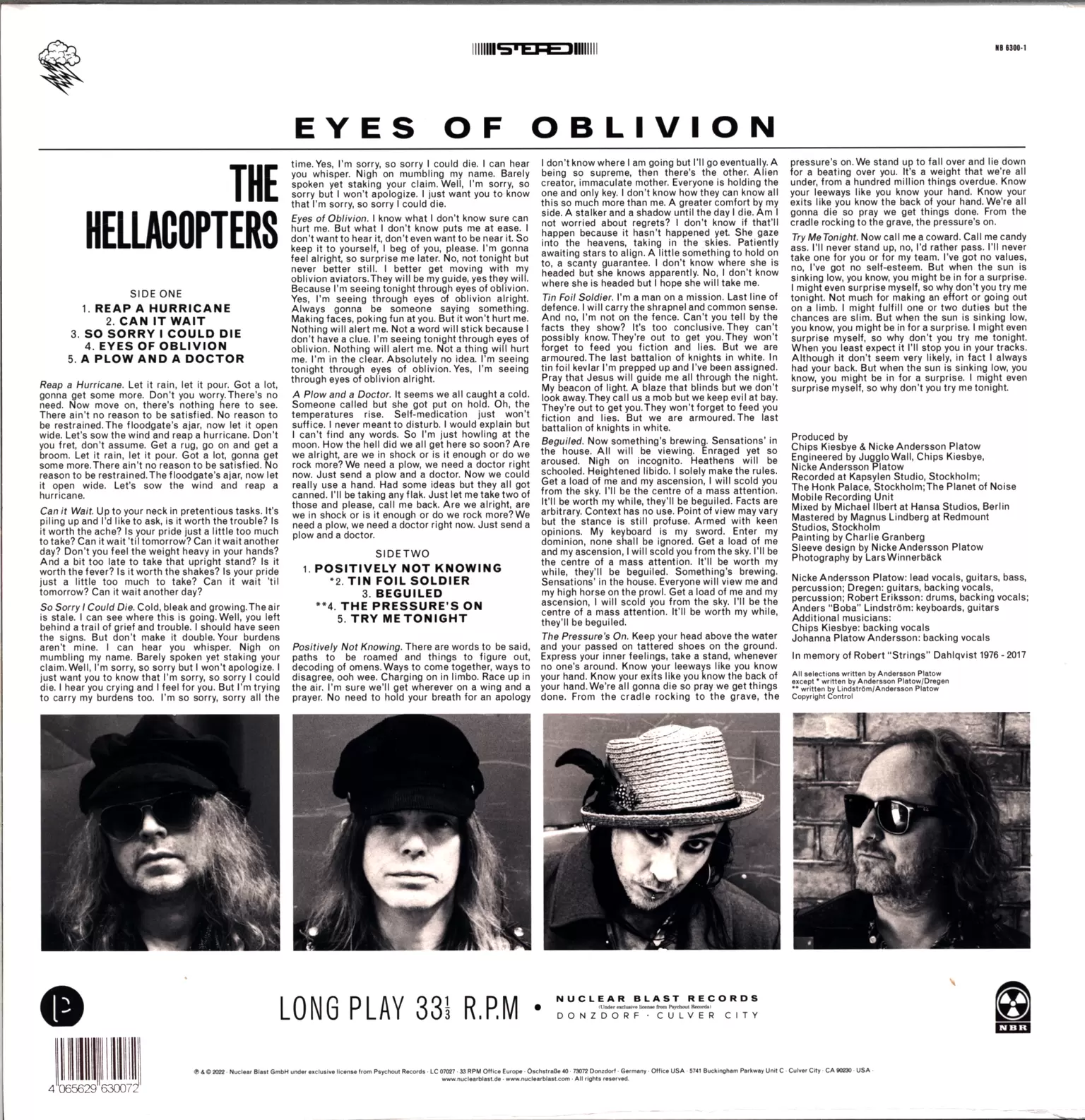 The Hellacopters: Eyes Of Oblivion, 1×LP (Vinyl)