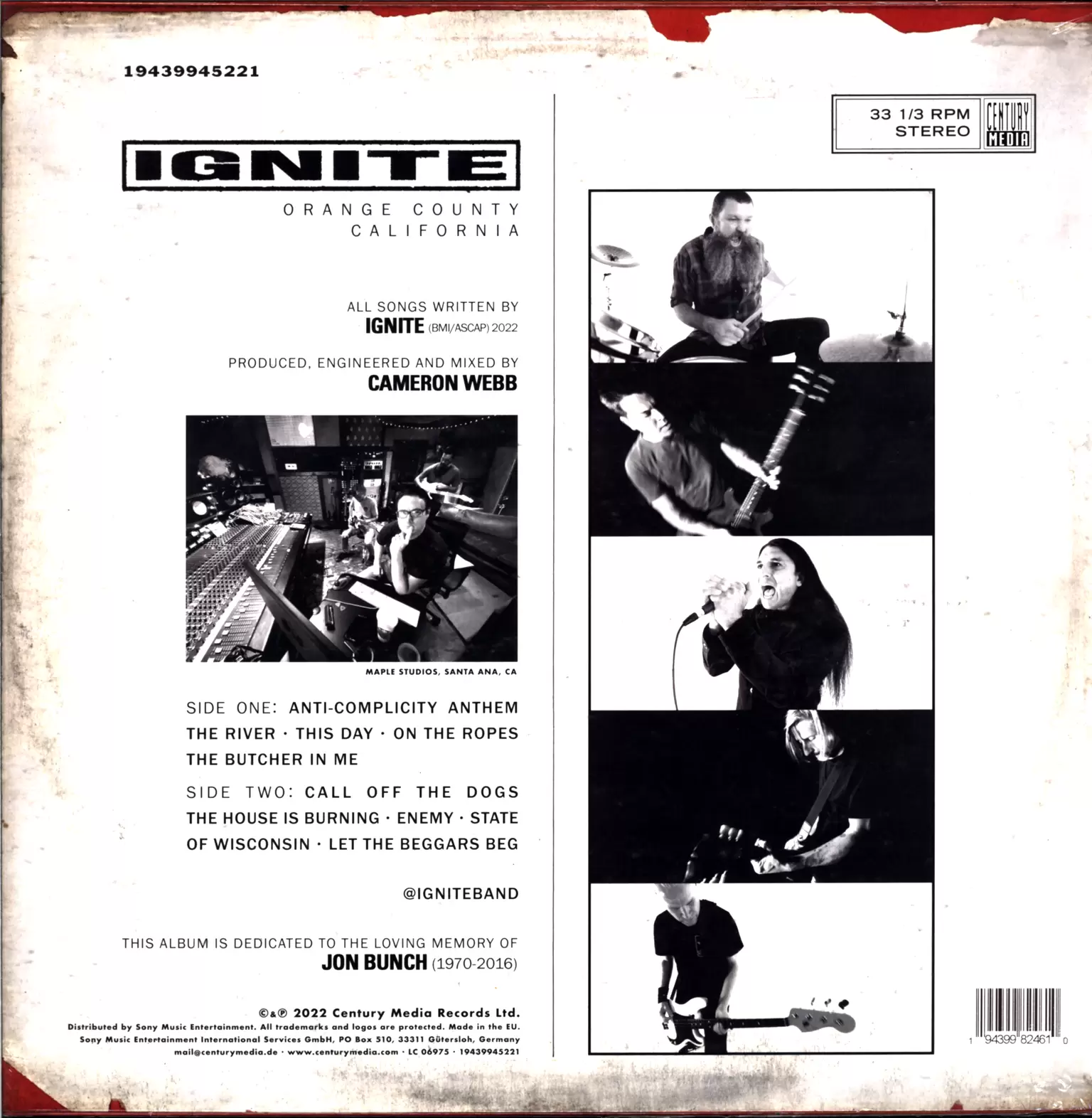 Ignite: Ignite, 1×LP (Vinyl), 1×CD