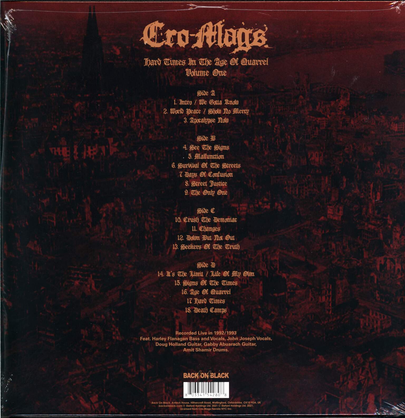 Cro-Mags: Hard Times In The Age Of Quarrel Vol. 1, 2×LP (Vinyl)