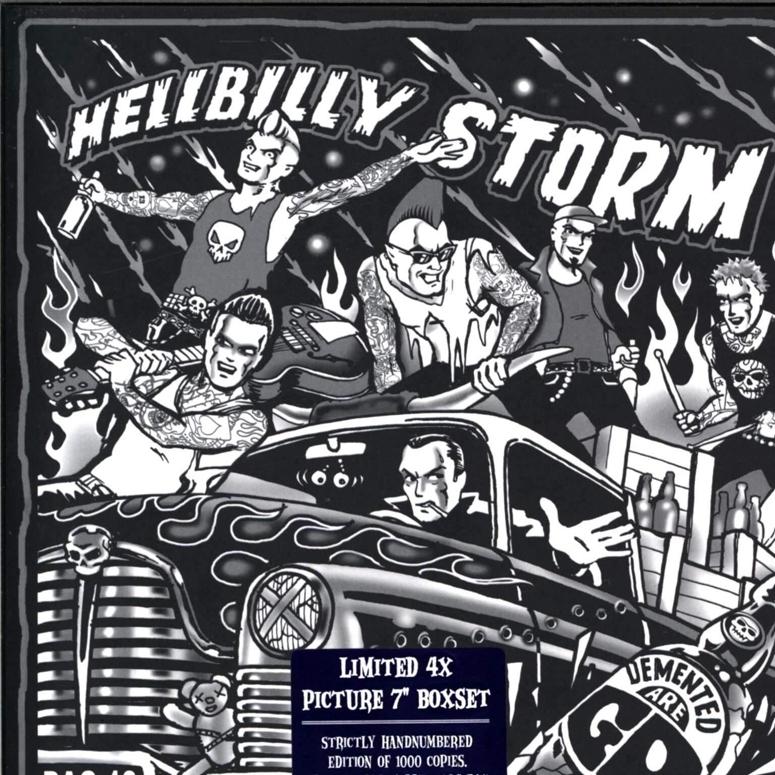 Demented Are Go: Hellbilly Storm, 4×7" Single (Vinyl)