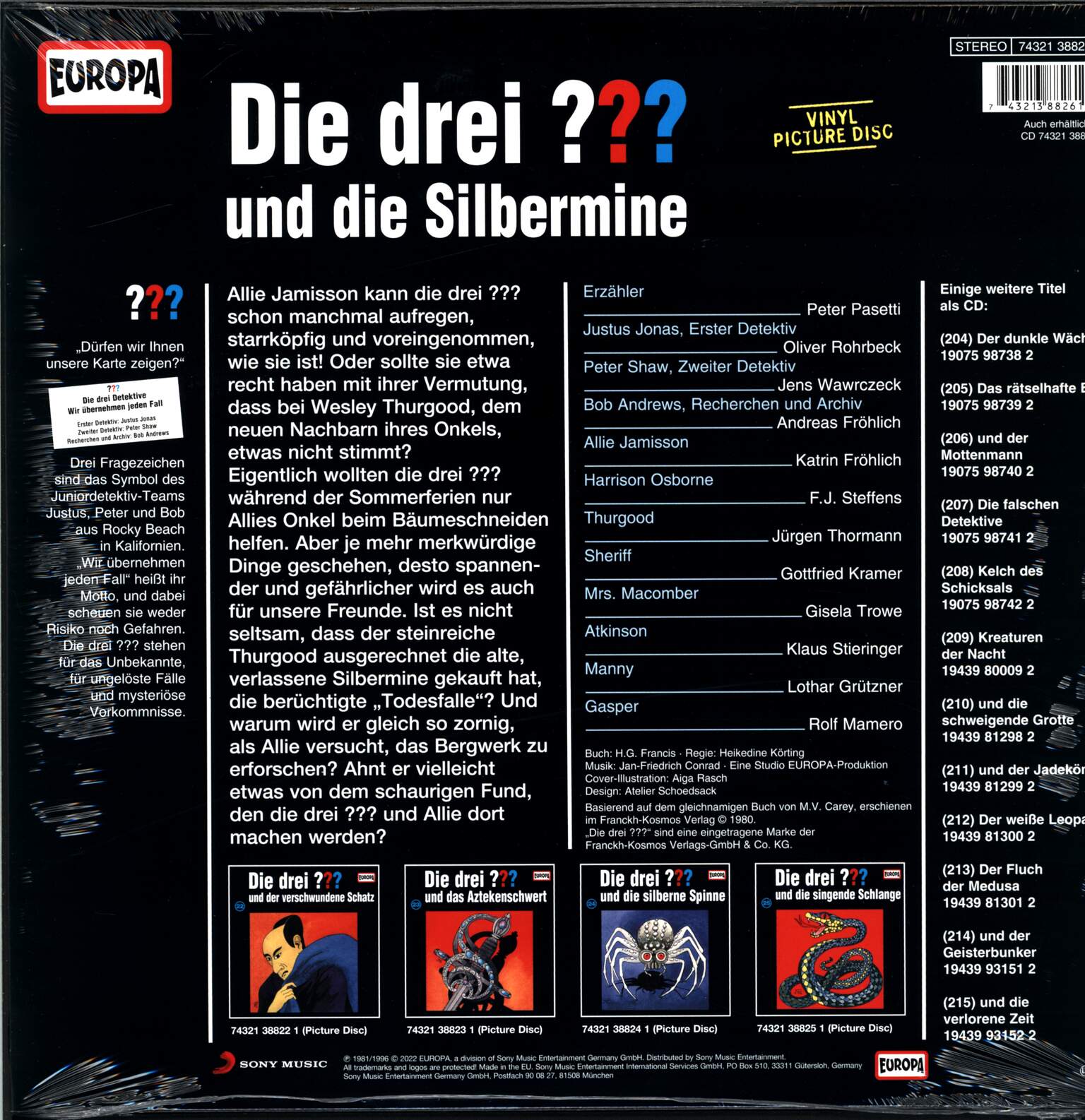 Die Drei ???: Folge 26: Die drei ??? und die Silbermine, 1×LP (Vinyl)