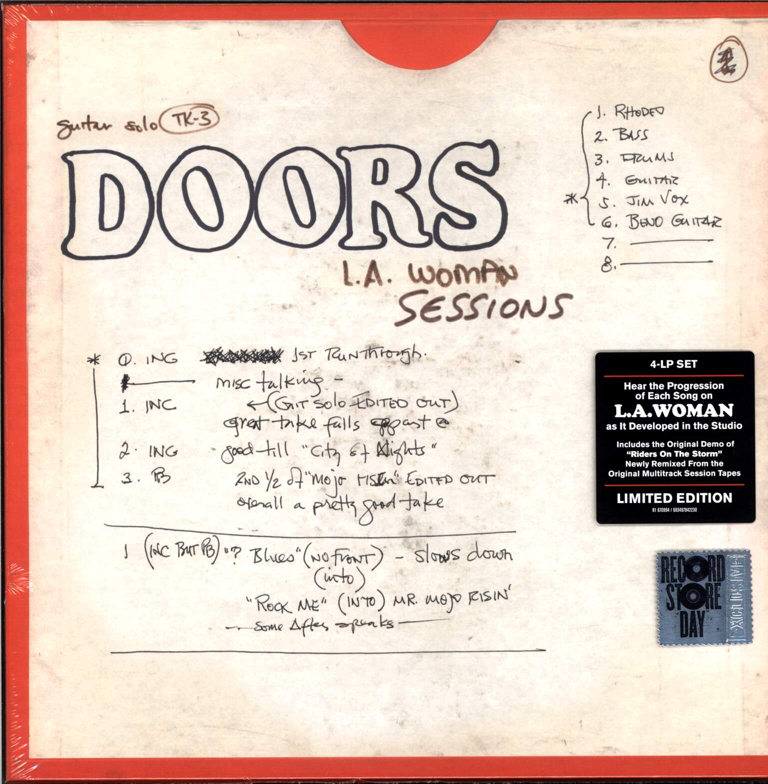 The Doors: L.A. Woman Sessions, 4×LP (Vinyl)