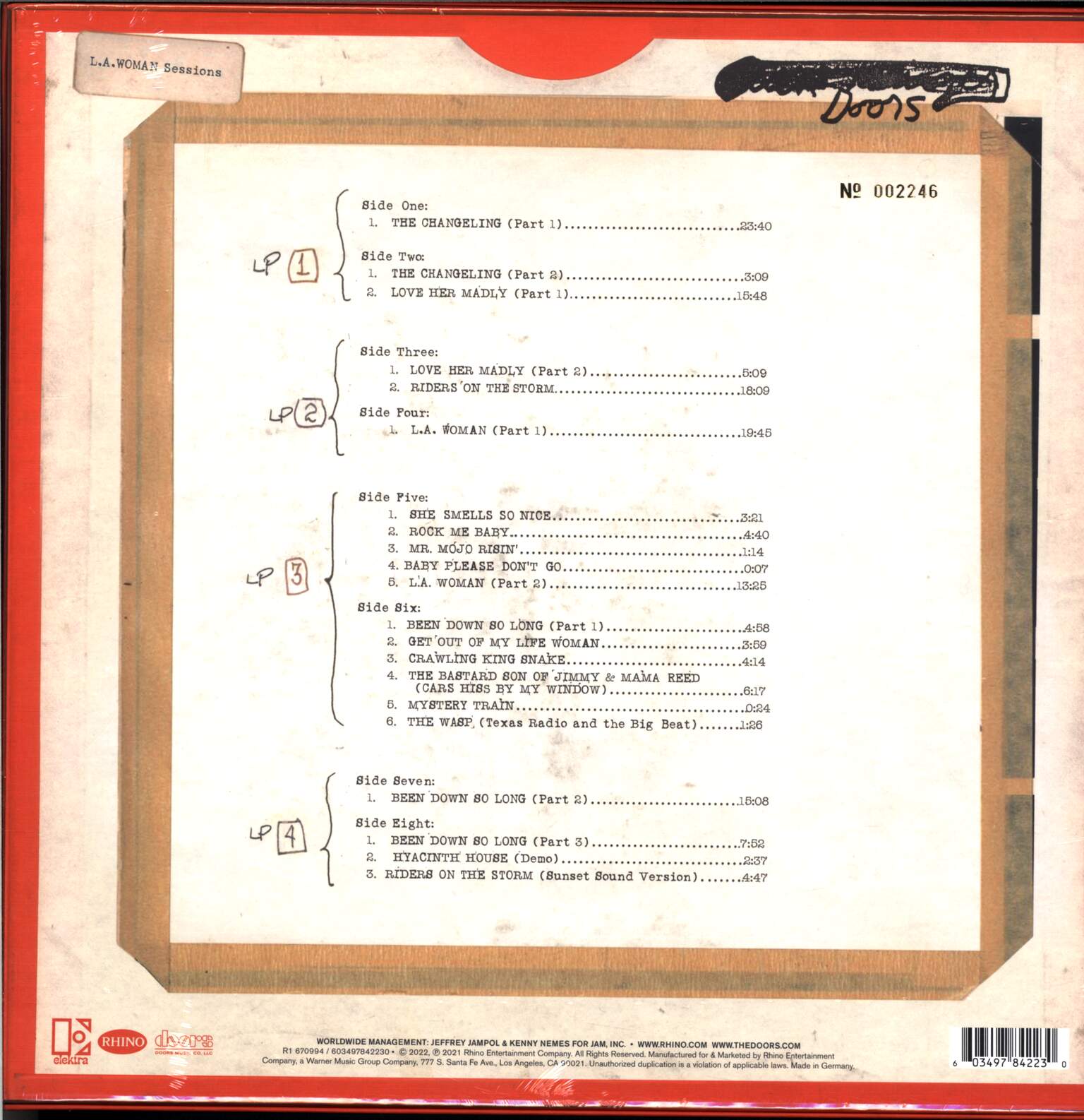 The Doors: L.A. Woman Sessions, 4×LP (Vinyl)