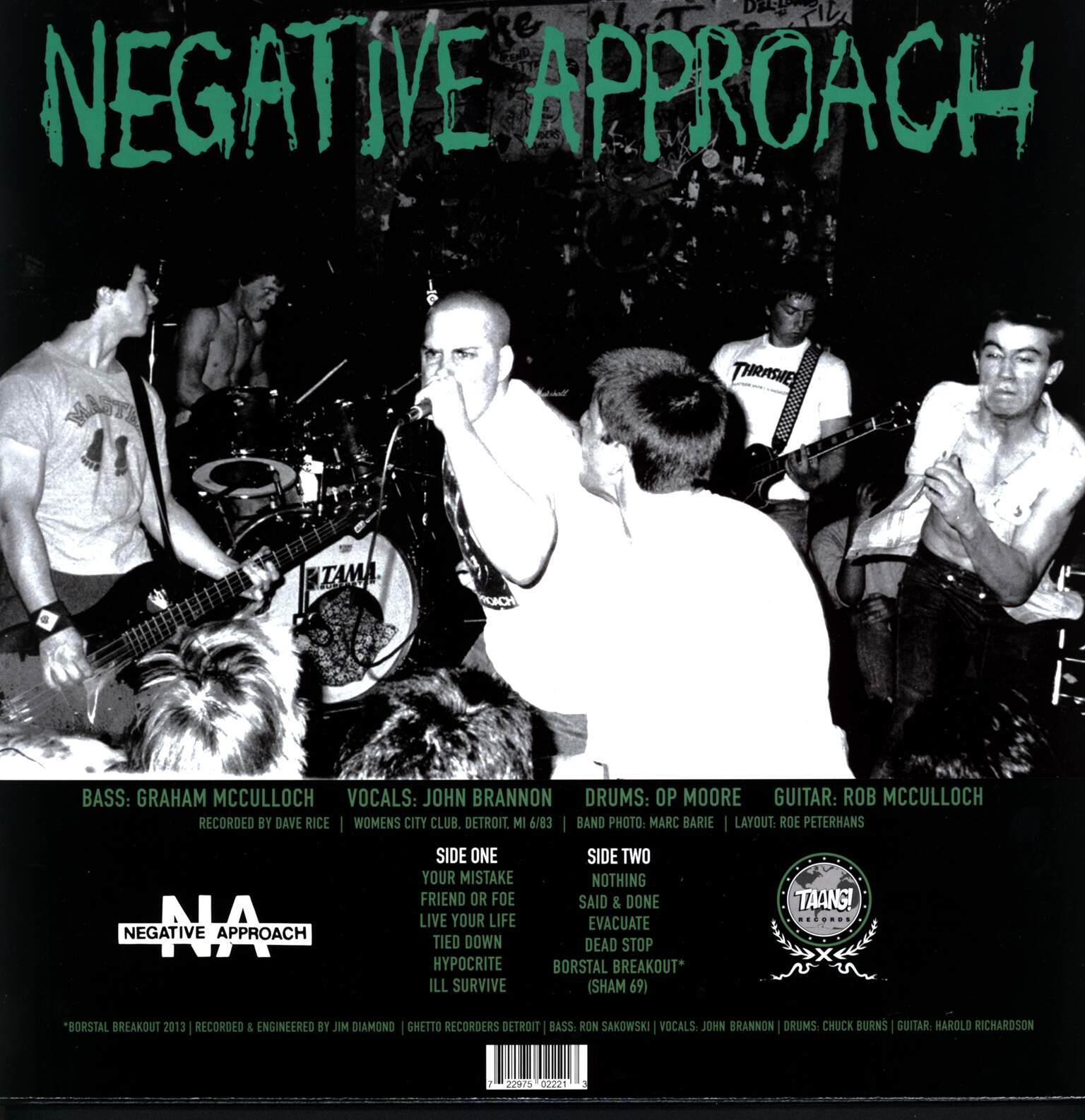 Negative Approach: Tied Down Demo 6/83, 1×LP (Vinyl)