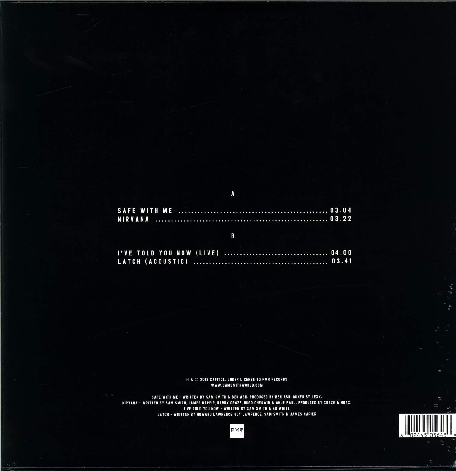 Sam Smith: Nirvana E.P., 1×LP (Vinyl)
