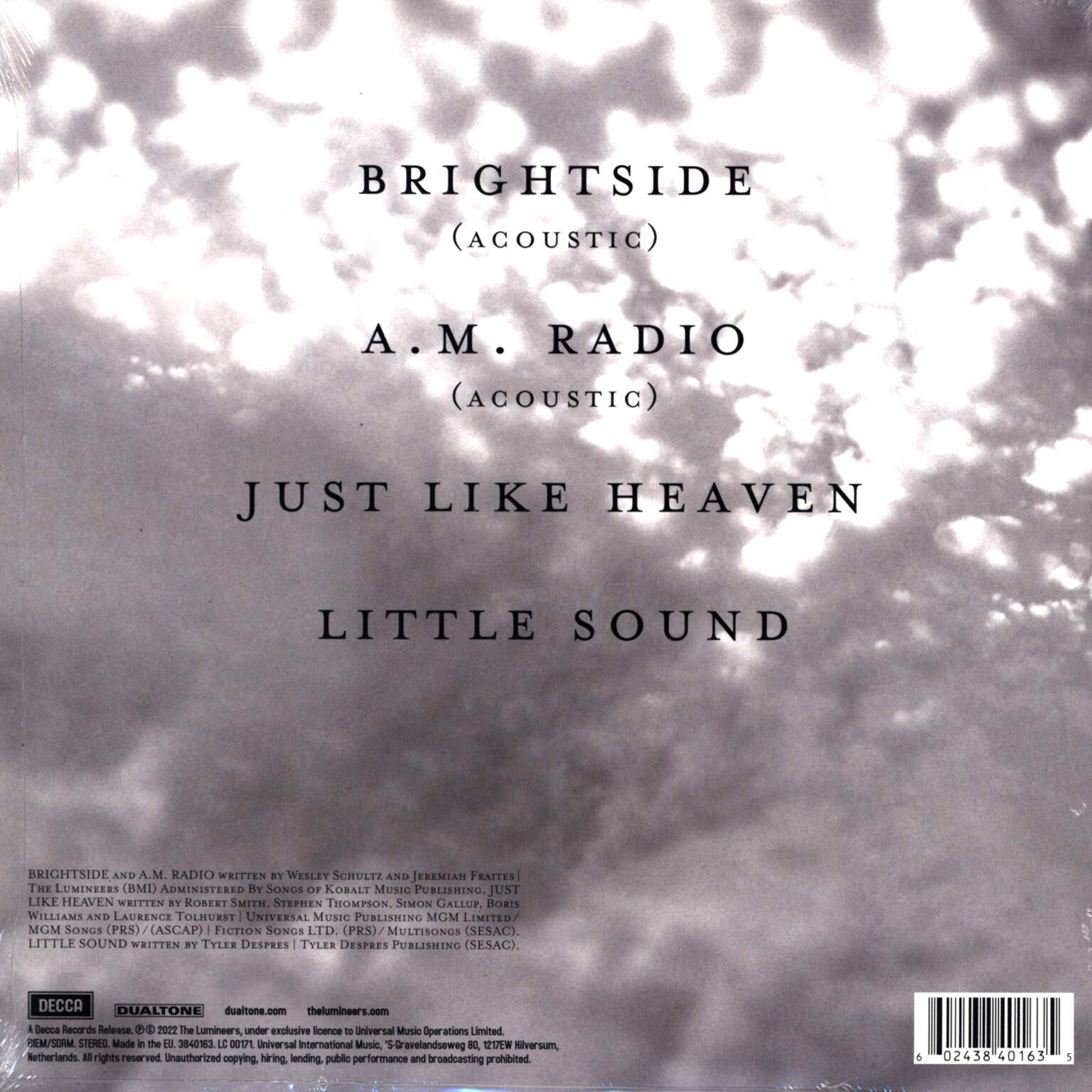 The Lumineers: Brightside Bonus Tracks, 1×10" Vinyl EP