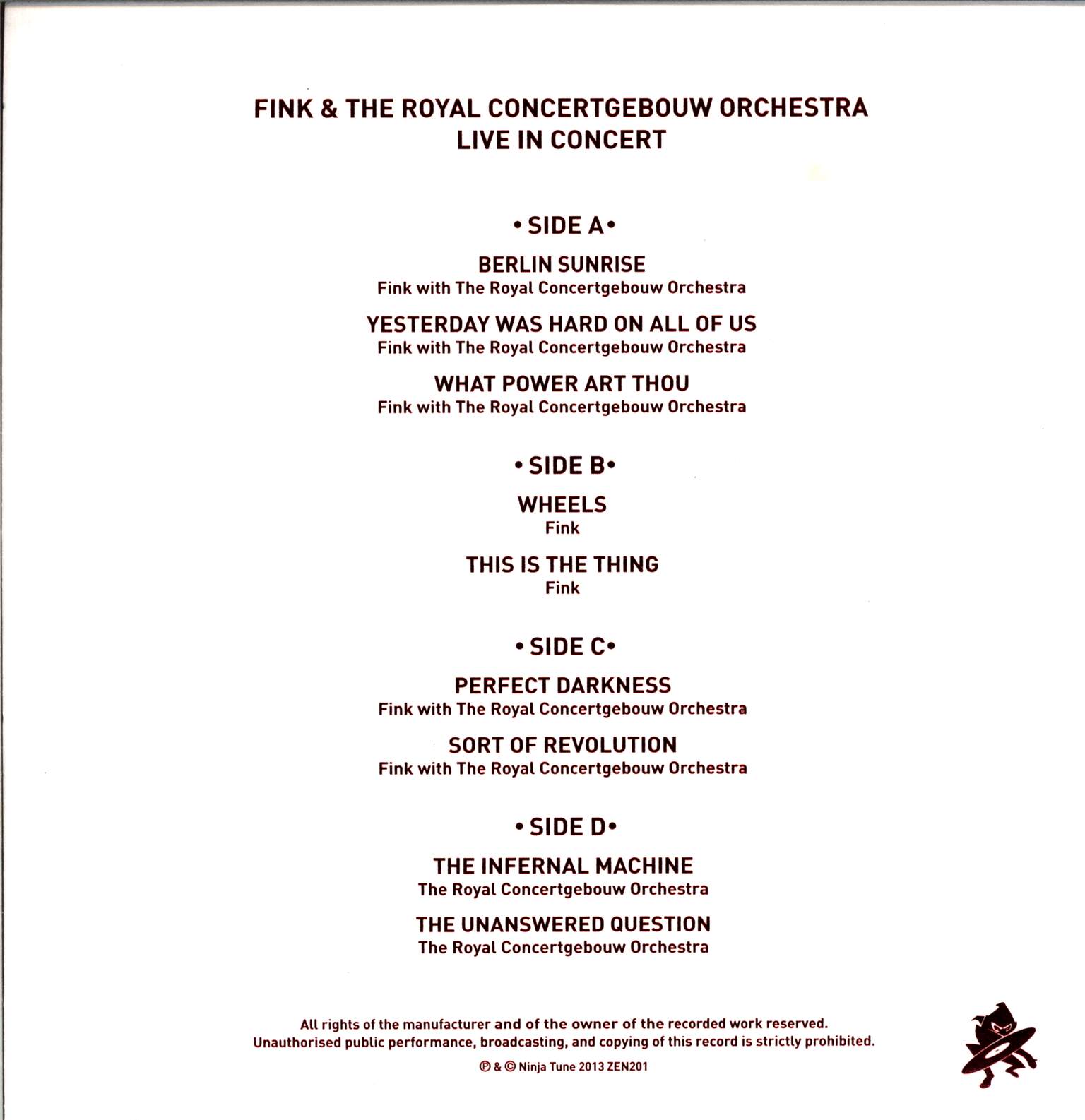 Fink: Live In Concert, 2×LP (Vinyl)