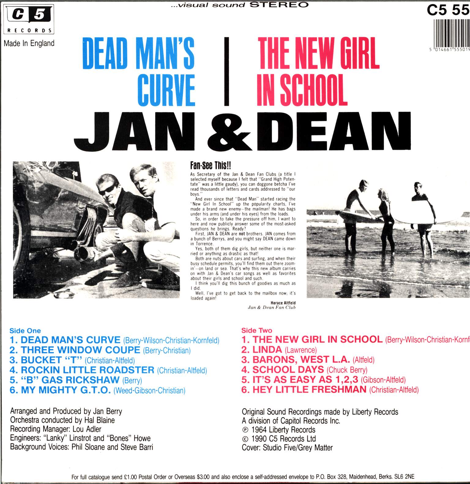 Jan & Dean: Dead Man's Curve / The New Girl In School, 1×LP (Vinyl)
