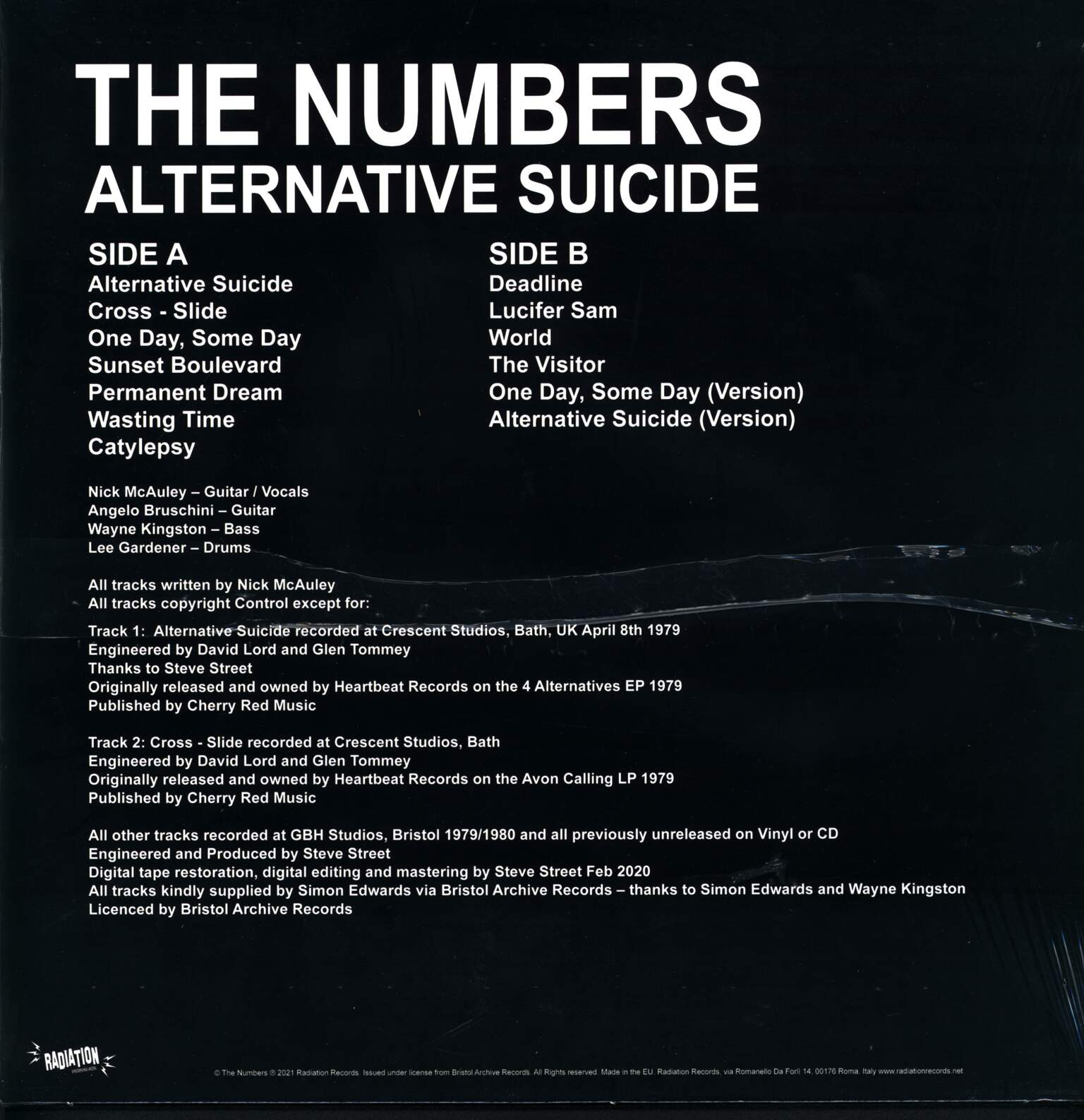 The Numbers: Alternative Suicide, 1×LP (Vinyl)