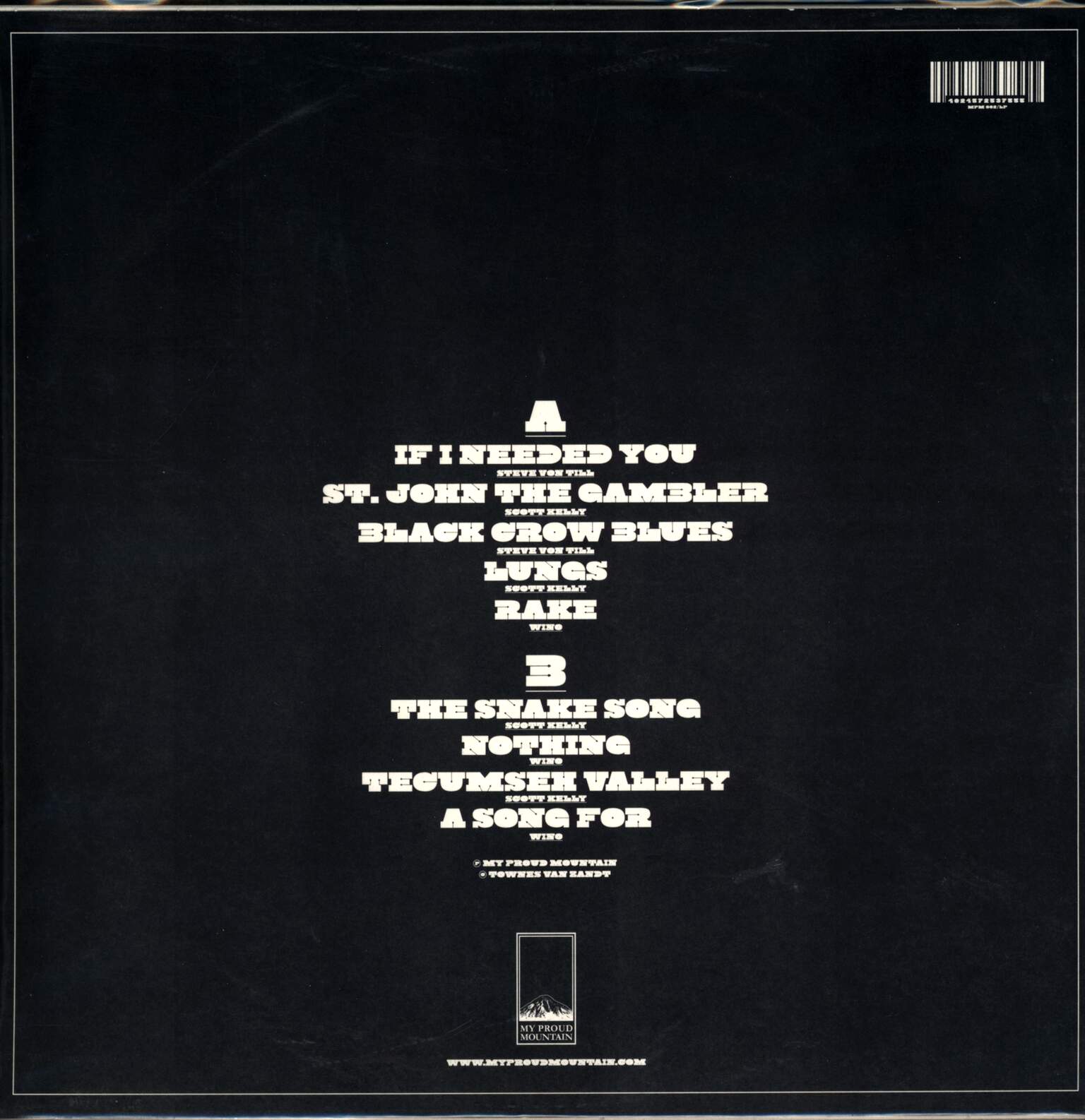 Scott Kelly: Songs Of Townes Van Zandt, 1×LP (Vinyl)