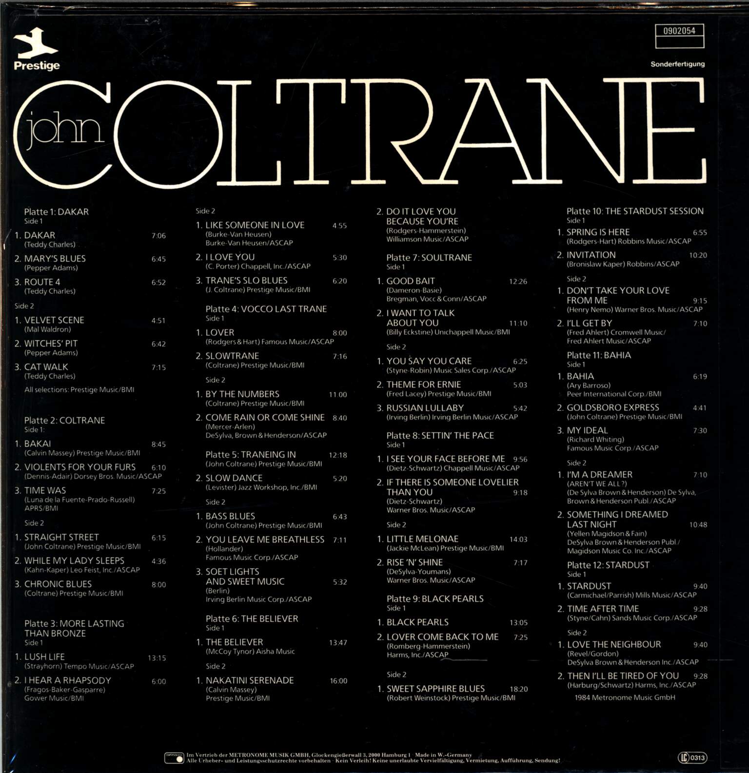 John Coltrane: The Leader Sessions, 12×LP (Vinyl)