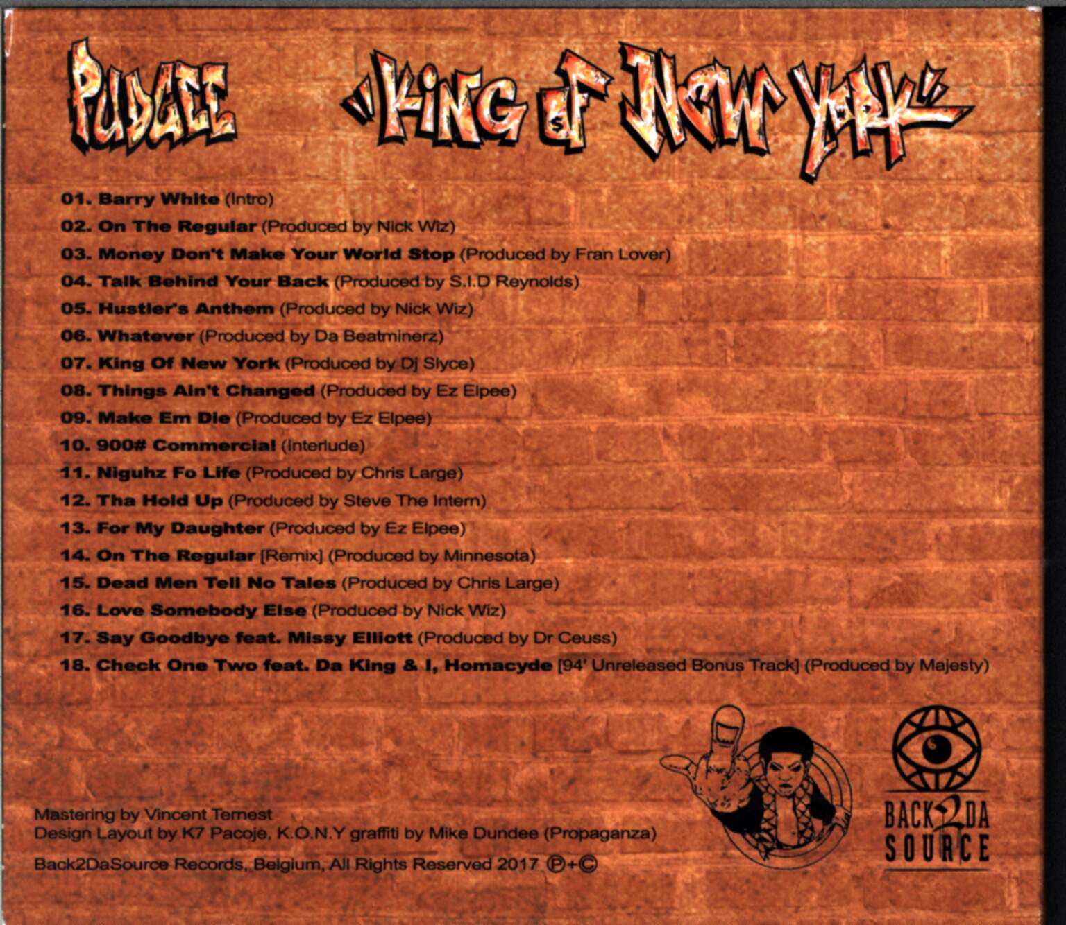 Pudgee Tha Phat Bastard: King Of New York, 1×CD