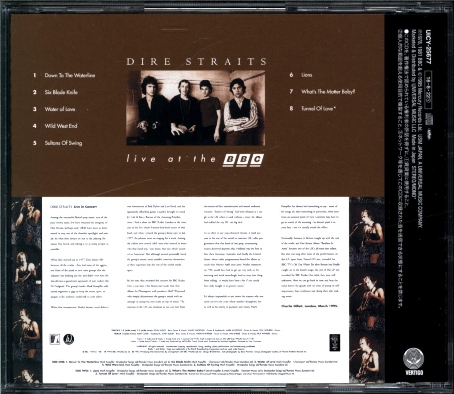 Dire Straits: Live At The BBC, 1×CD