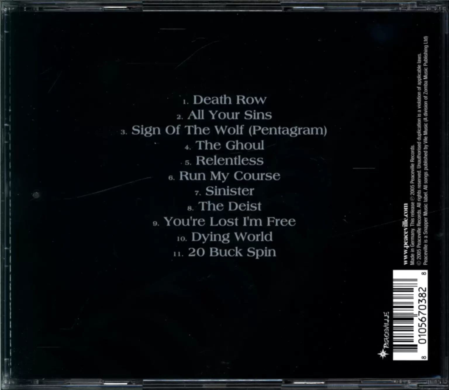 Pentagram: Relentless, 1×CD