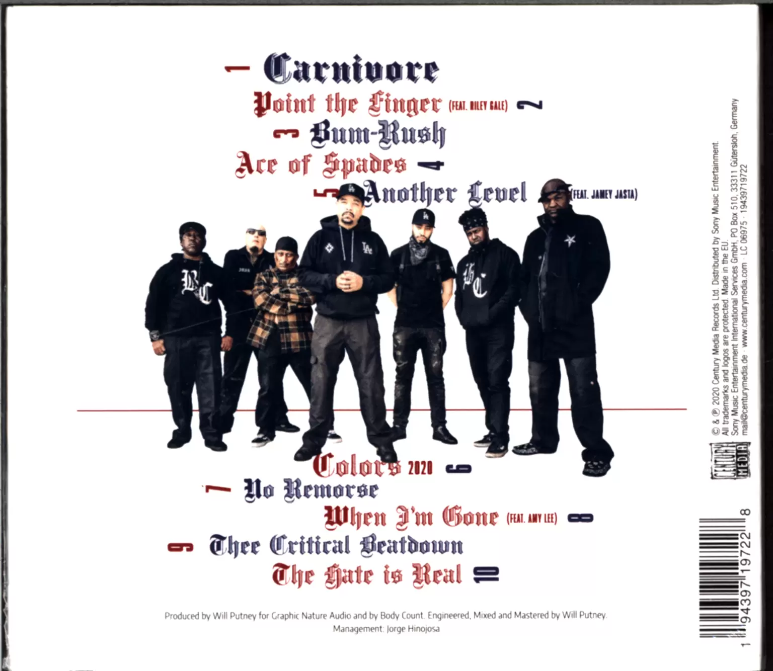 Body Count: Carnivore, 1×CD