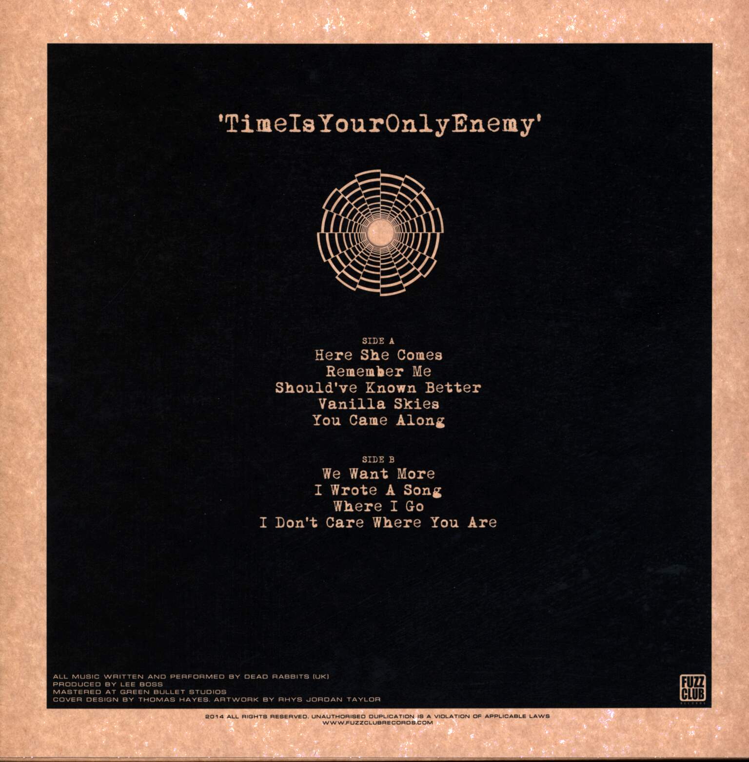 Dead Rabbits: TimeIsYourOnlyEnemy, 1×LP (Vinyl)